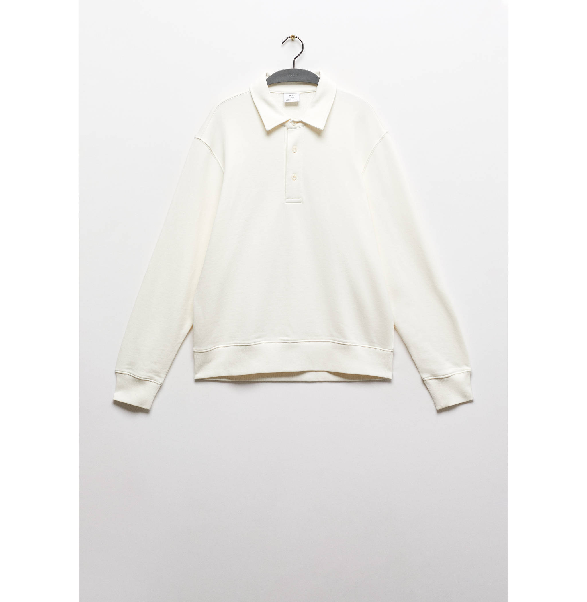 Cotton polo sweatshirt - Article without model