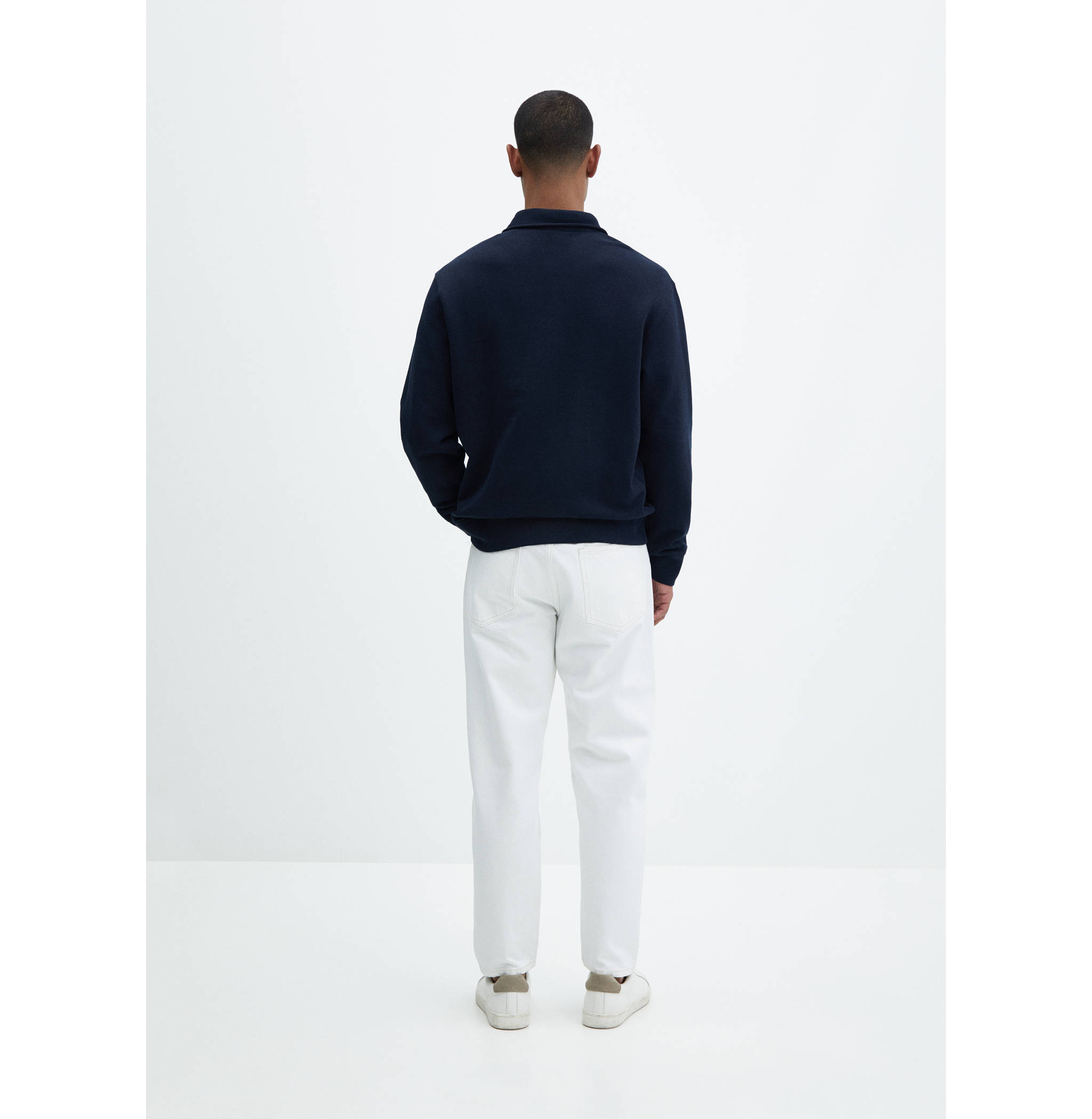 Cotton polo sweatshirt - Reverse of the article