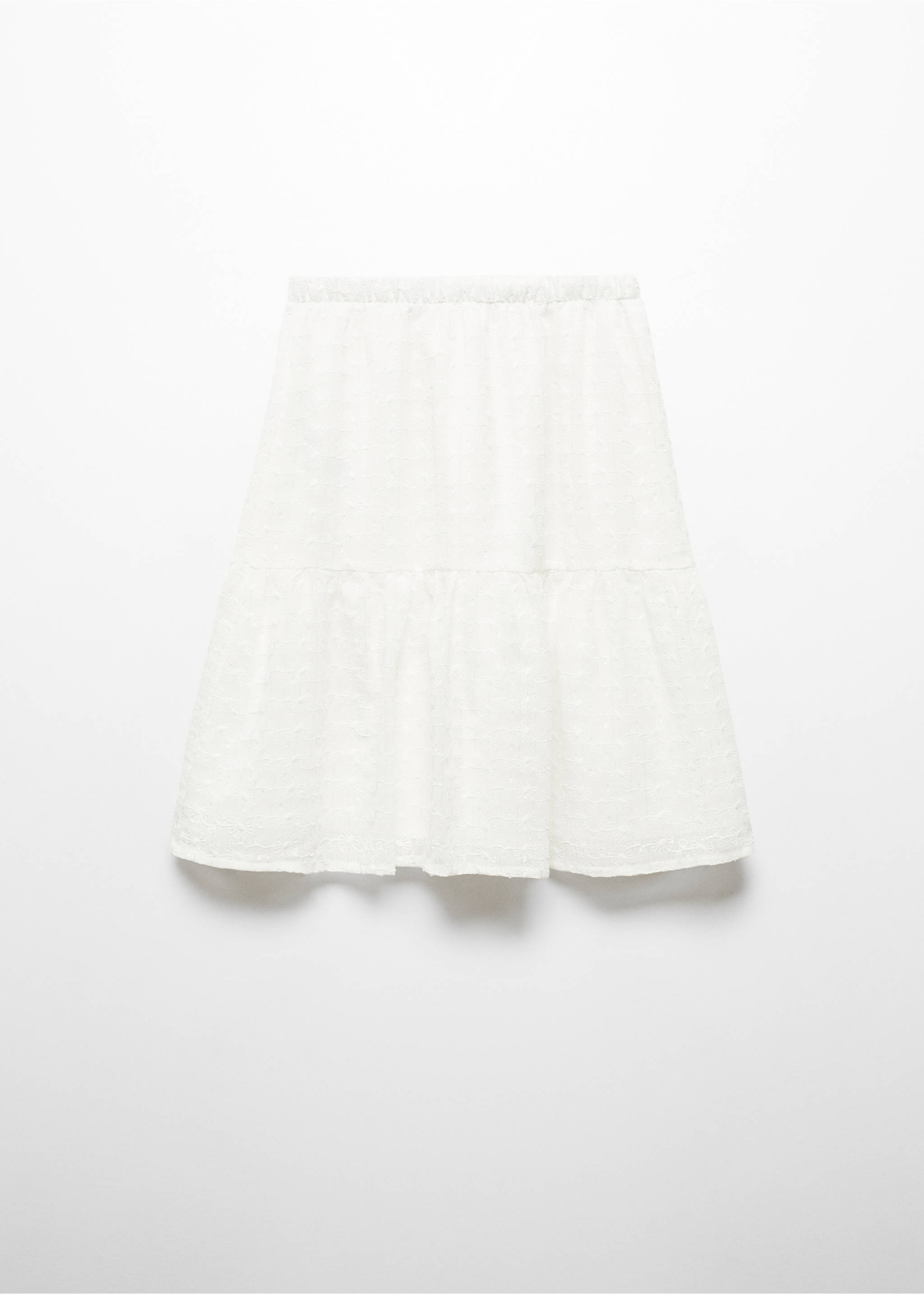 Floral embroidery skirt - Article without model, White. Ref: 67094776-00.