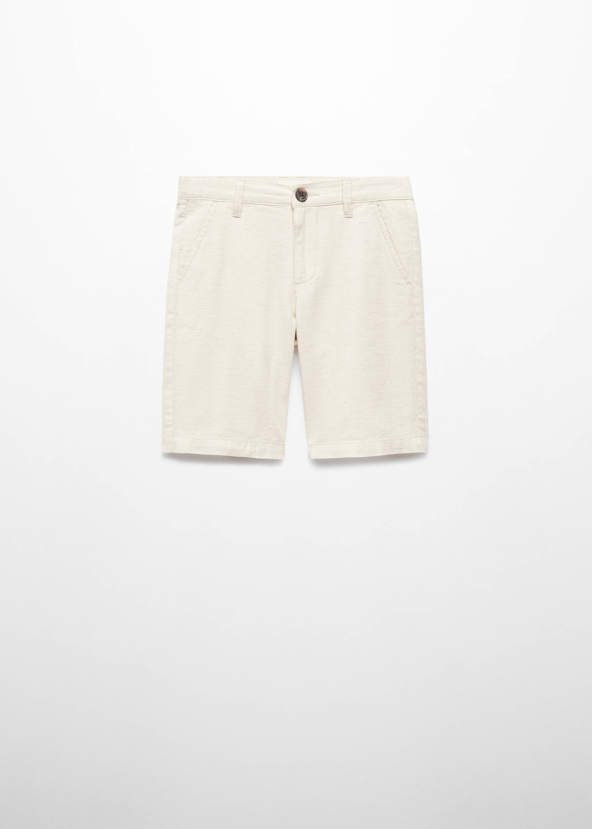 Bermudashorts i chinosstil i linne - Artikel utan modell
