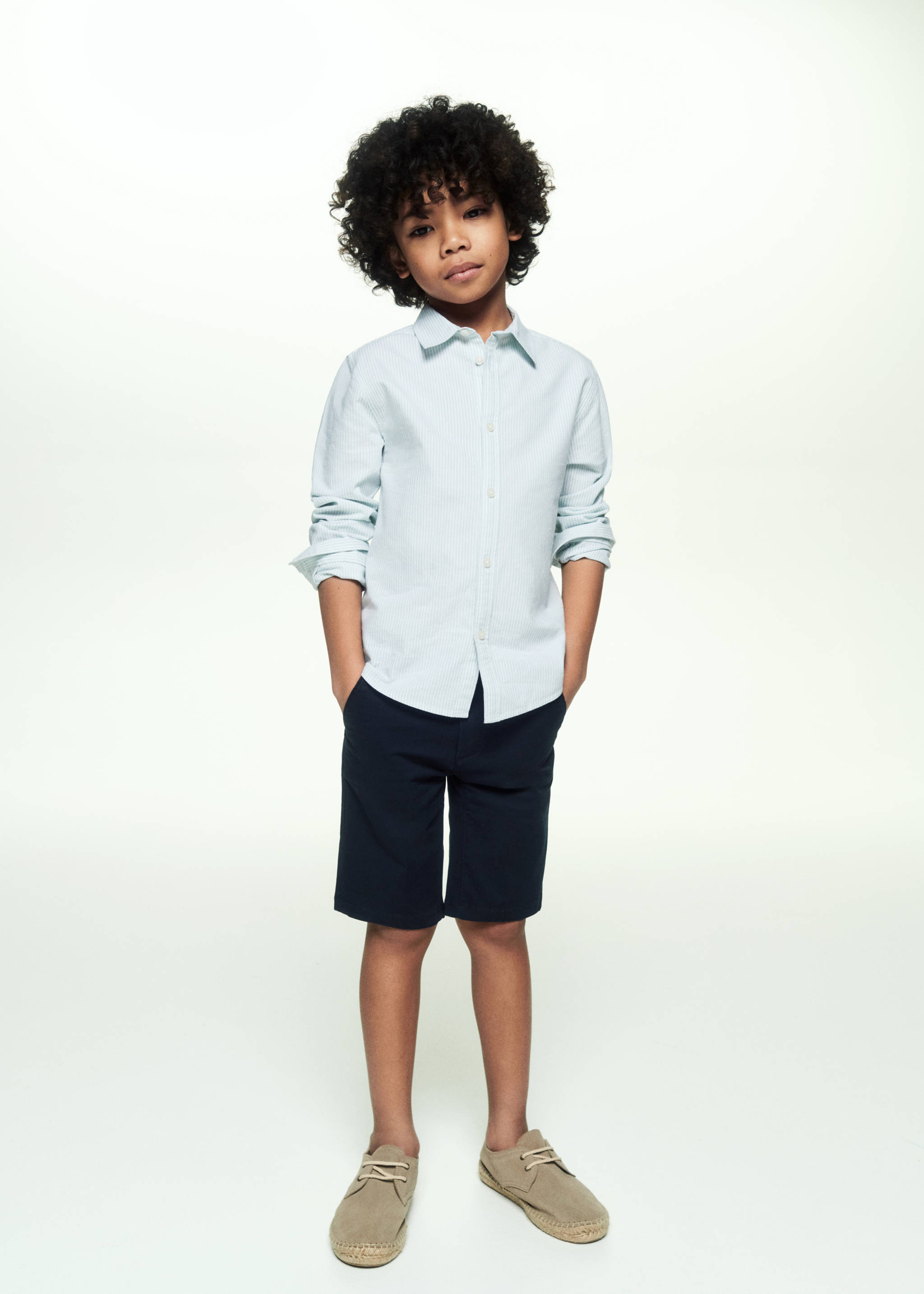 Linen chino Bermuda shorts - Details of the article 5