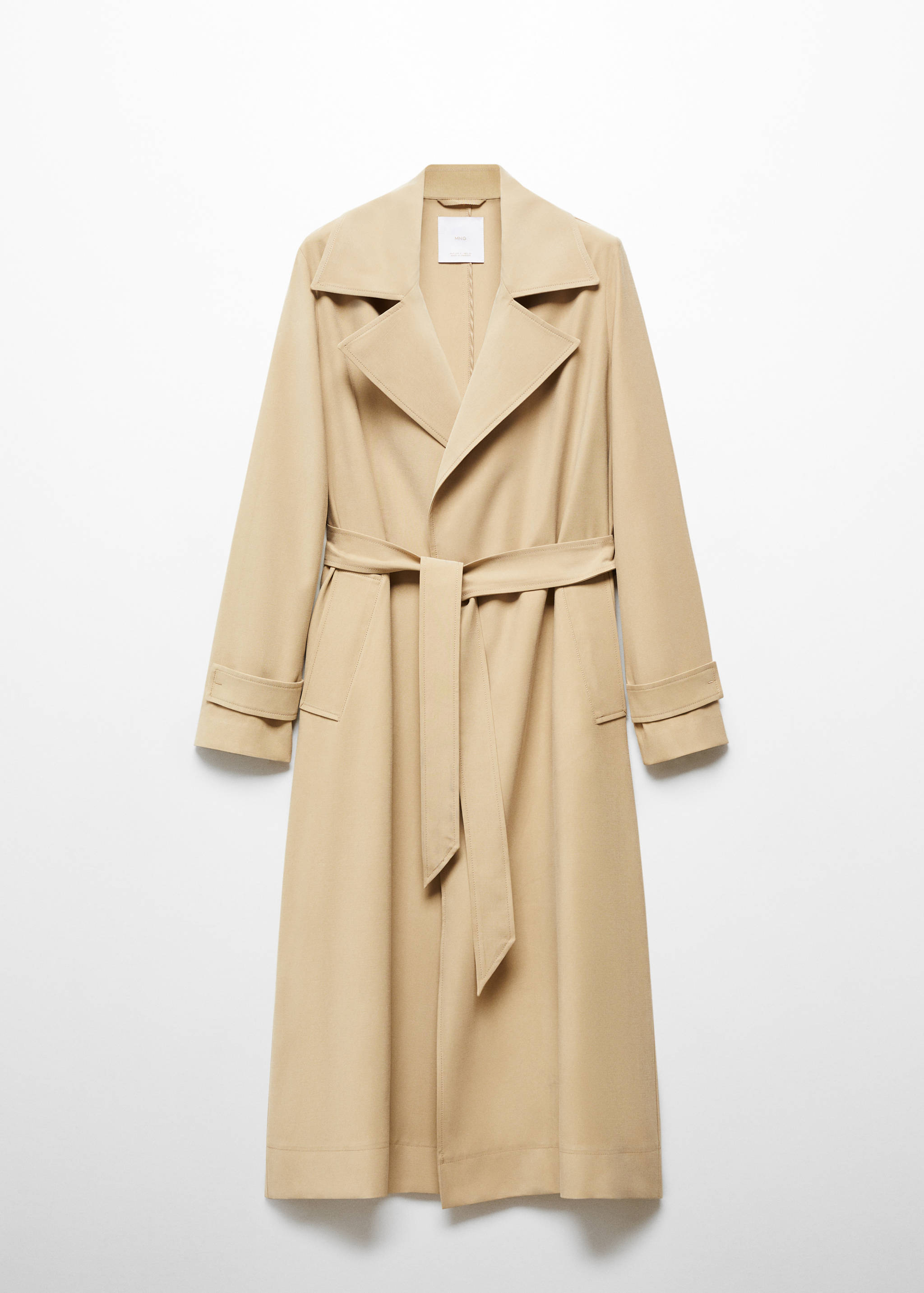 Soepelvallende trenchcoat met revers - Artikel zonder model