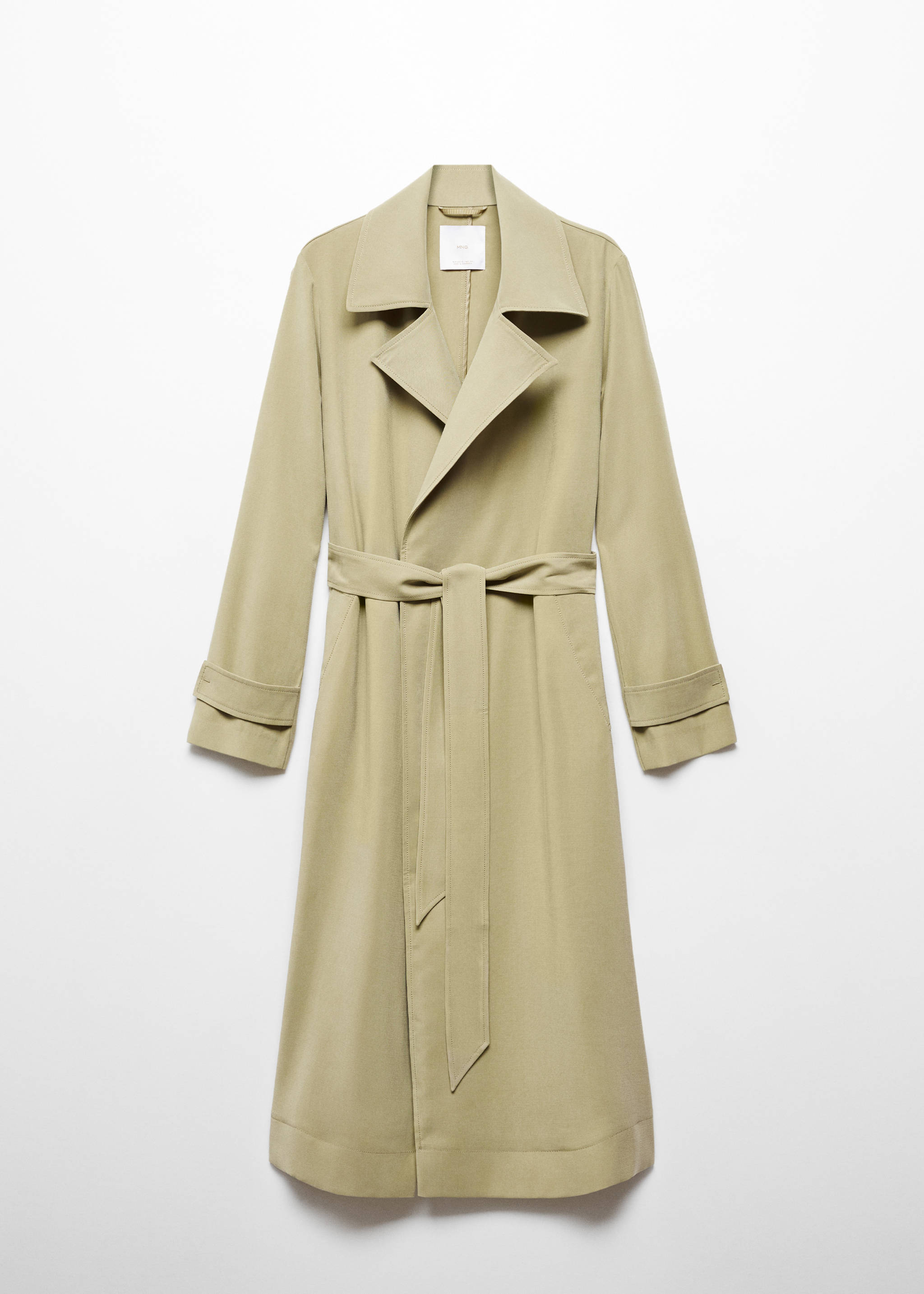 Soepelvallende trenchcoat met revers - Artikel zonder model