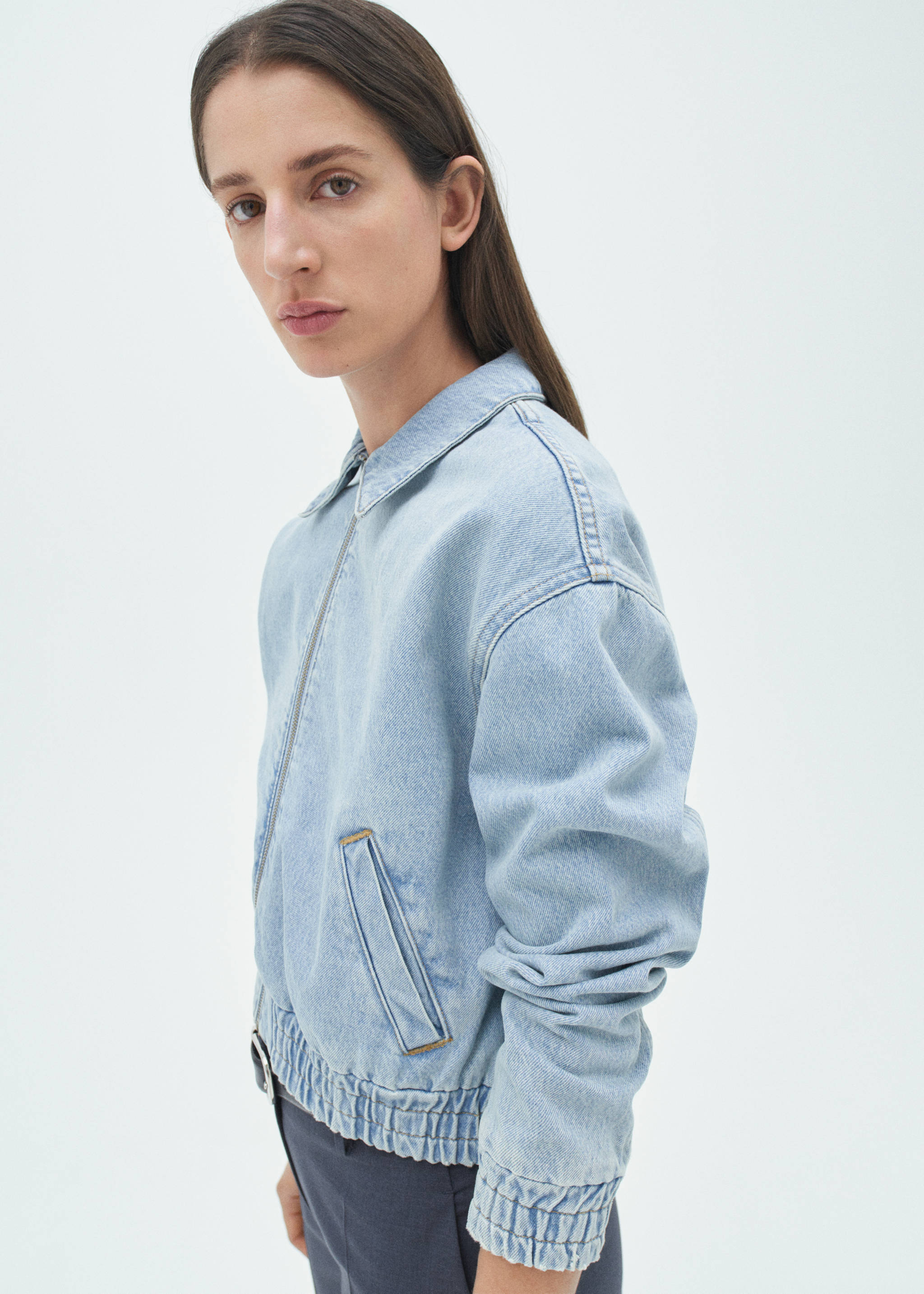 Veste bomber en jean - Détail de l'article 7