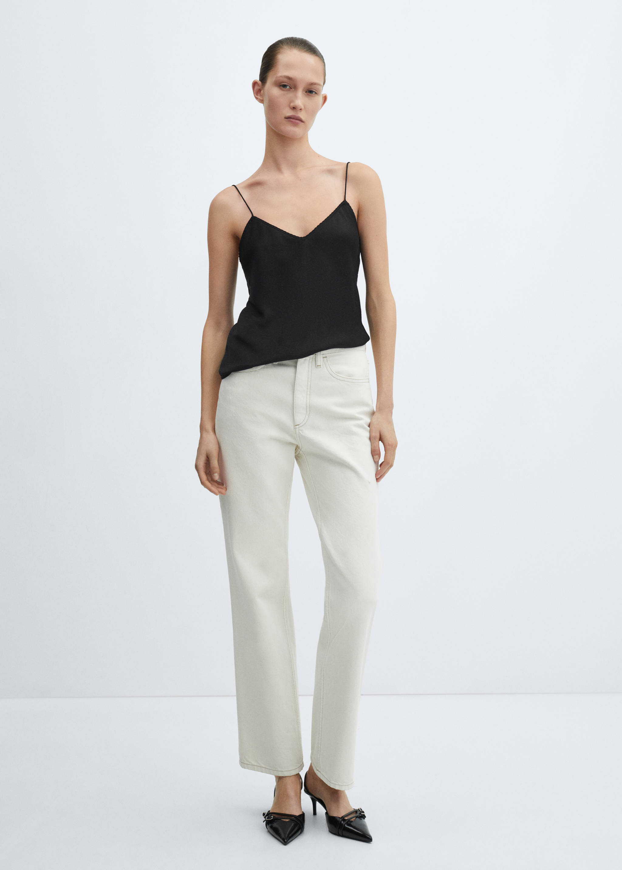 Pleated lace top - General plane