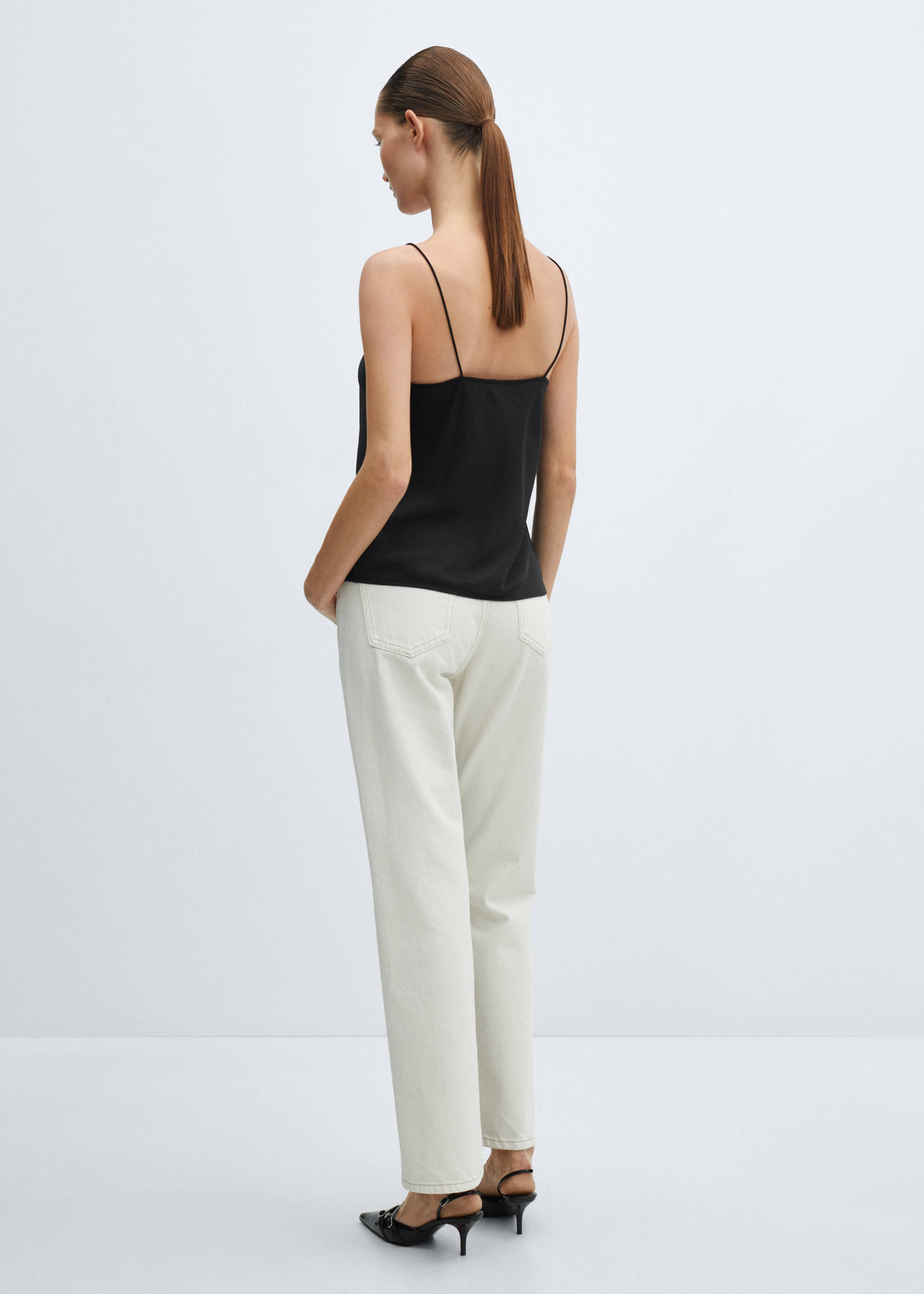 Pleated lace top - Reverse of the article