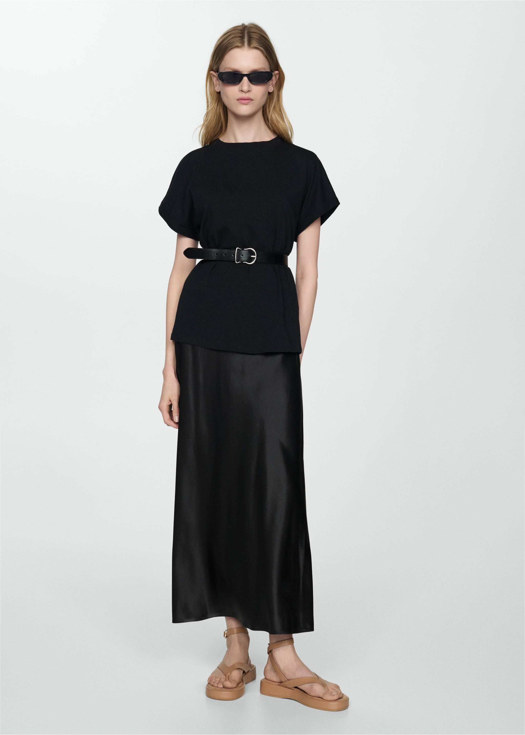 Sandales lanières plateforme - Plan général, Marron moyen. Ref: 67095746-00.