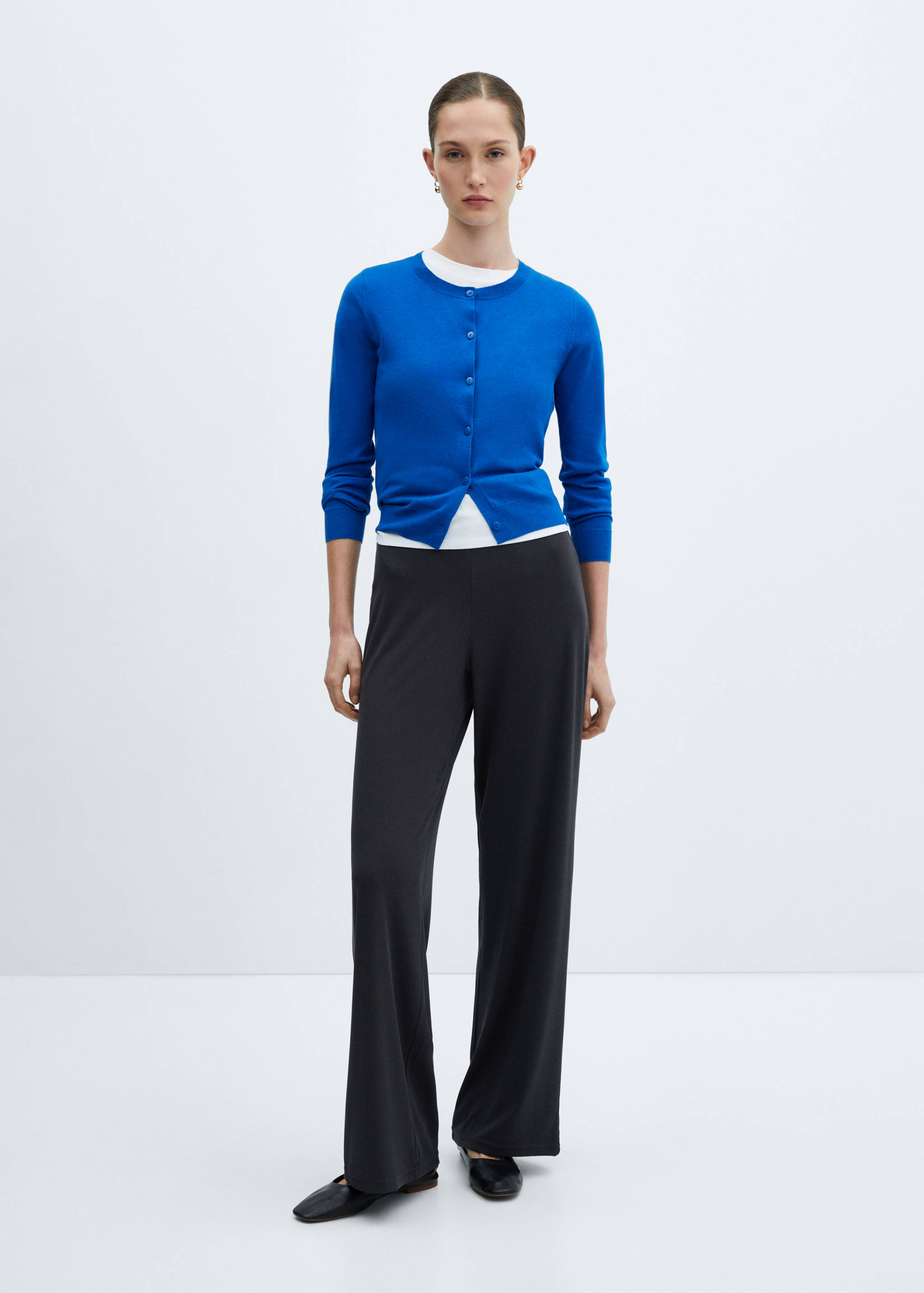 Wide leg trousers with elastic waist - Details of the article 2