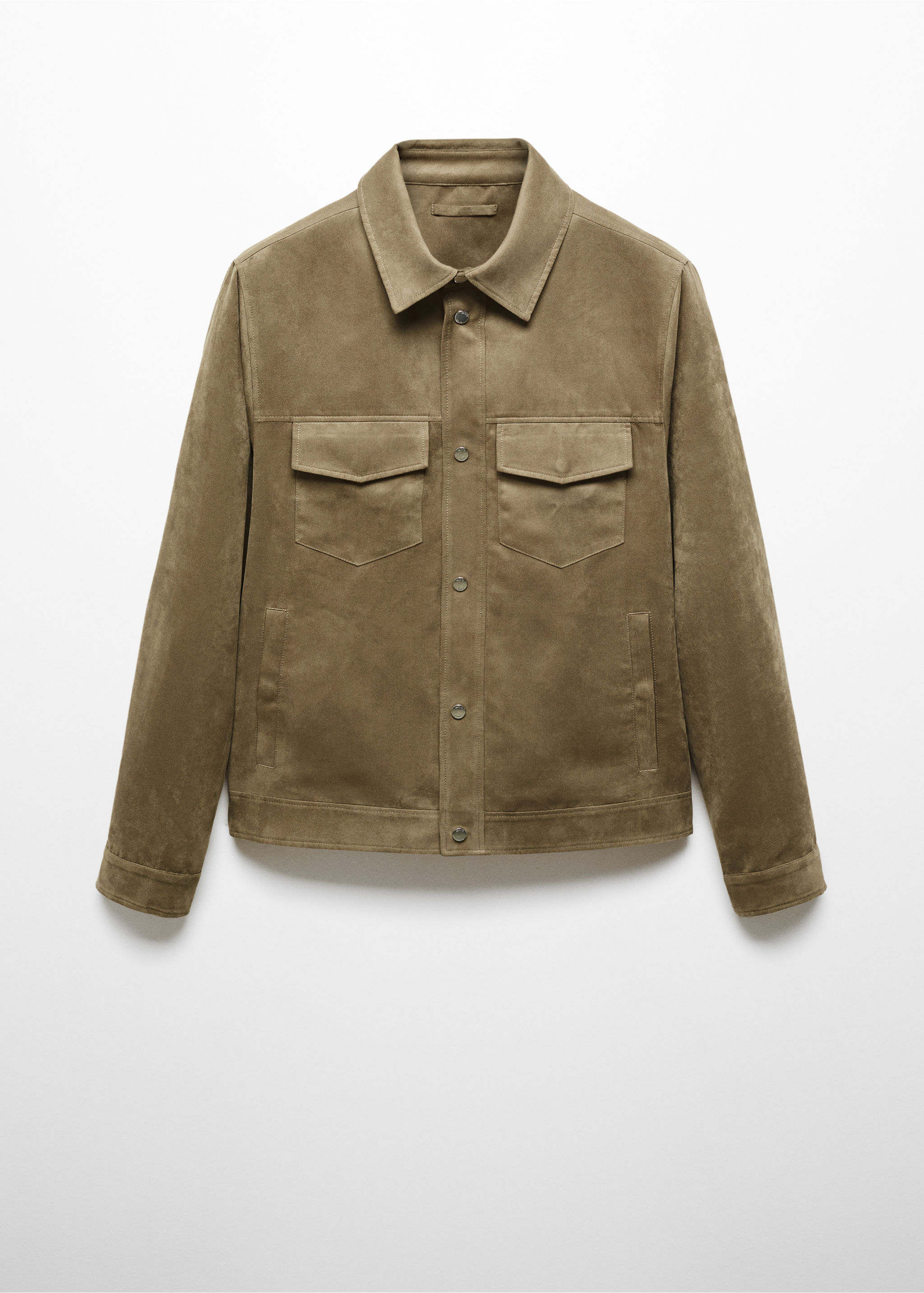 Suede-effect jacket with pockets - Article without model
