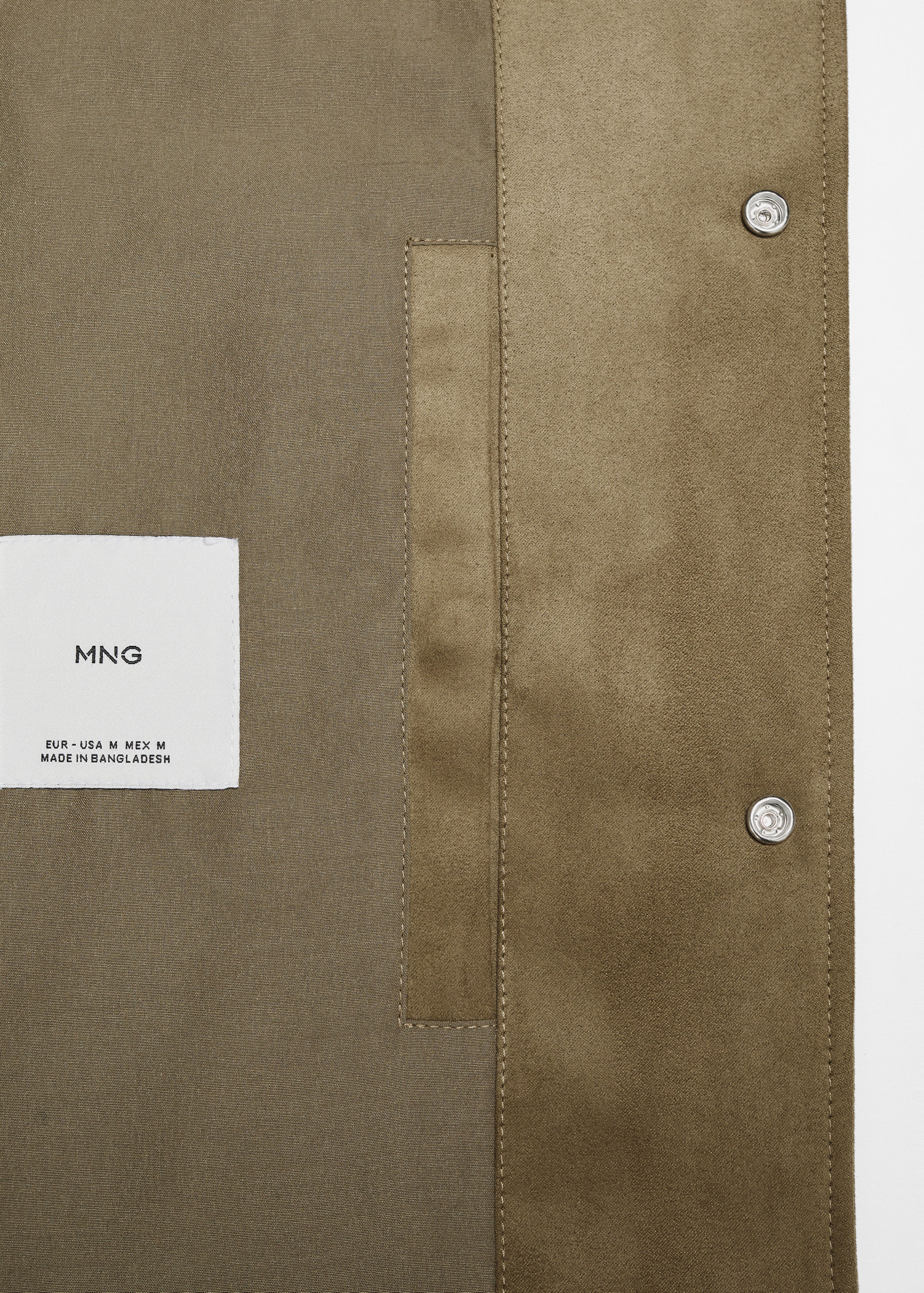 Suede-effect jacket with pockets - Men | MANGO OUTLET USA