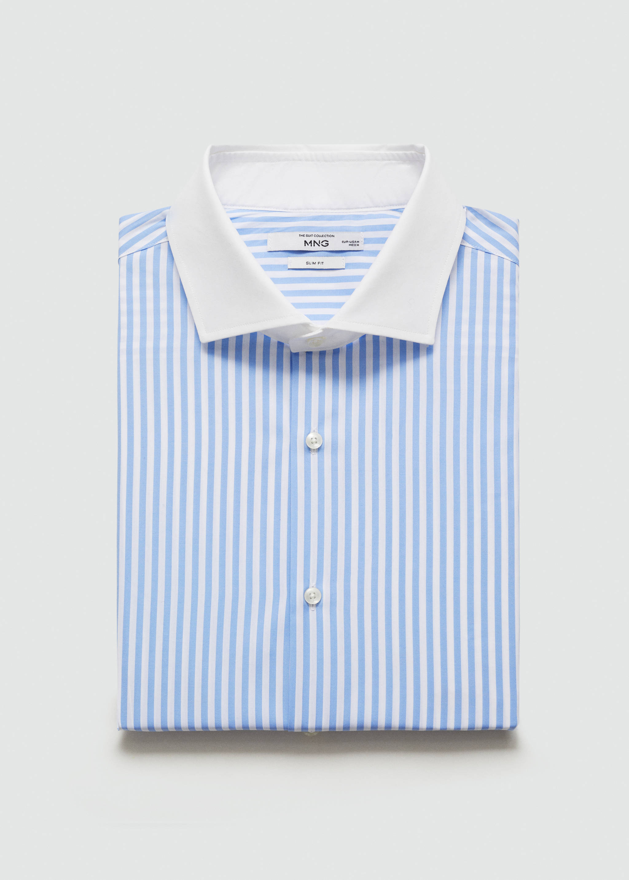 Gestreiftes Slim-Fit-Anzughemd - Detail des Artikels 0