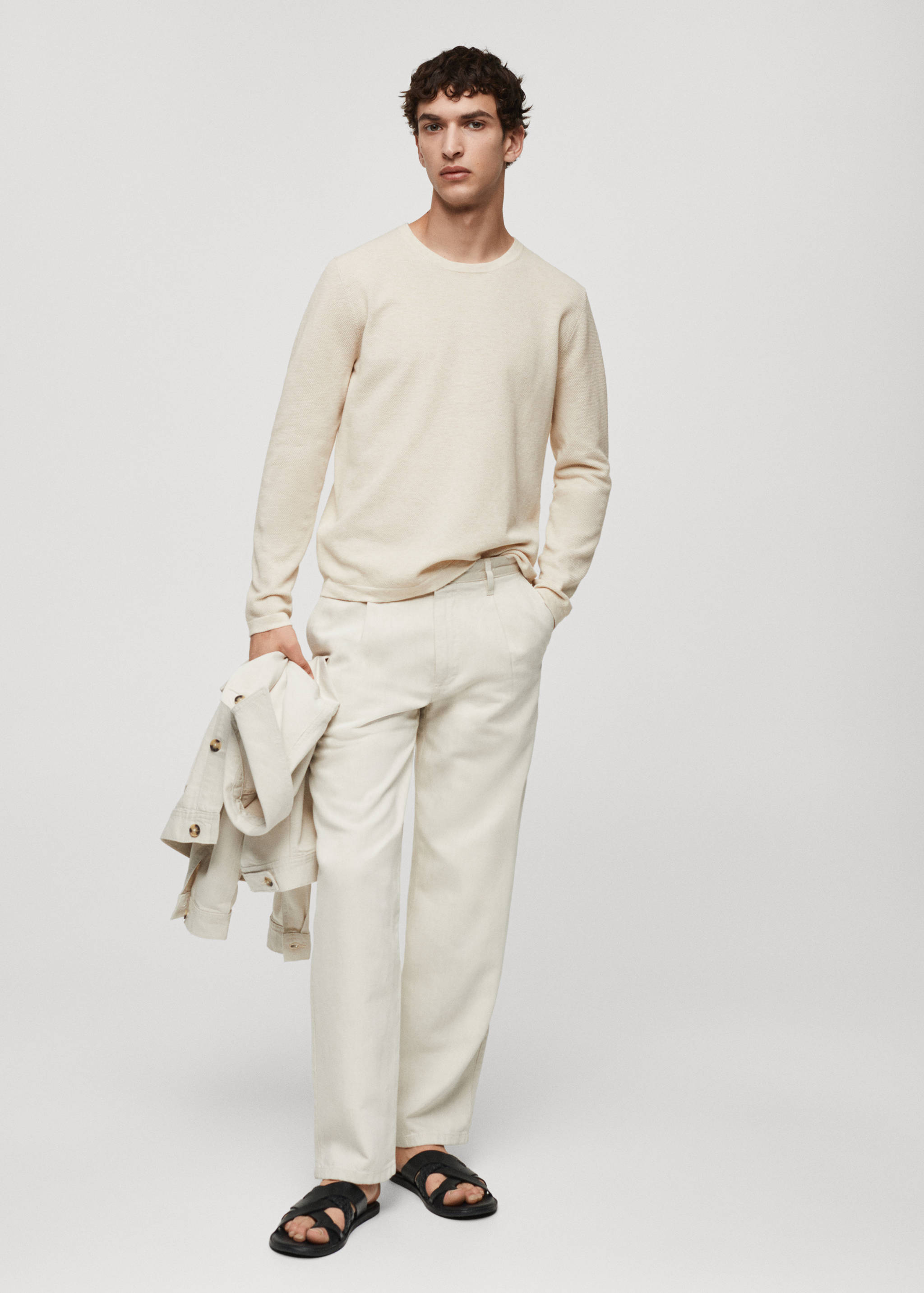 Pull-over jaspé coton - Plan général