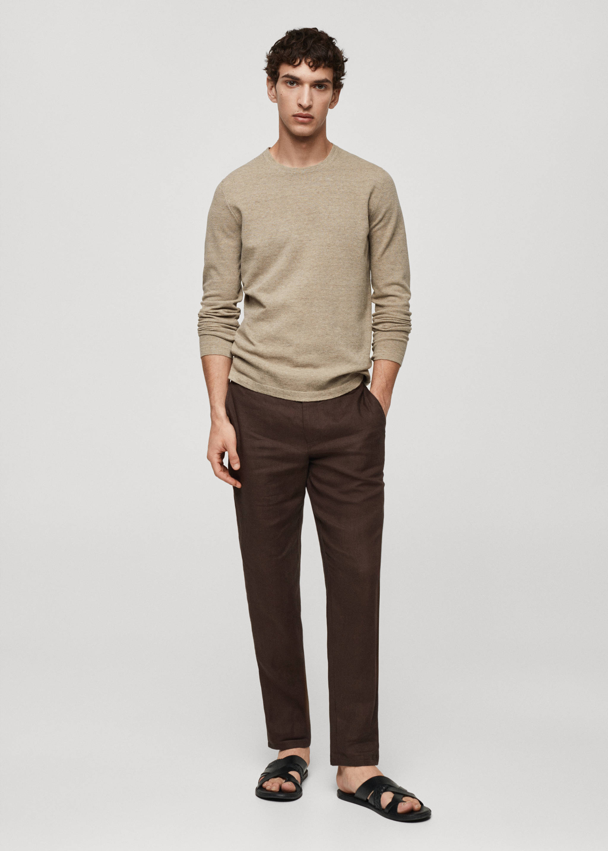 Pull-over jaspé coton - Plan général