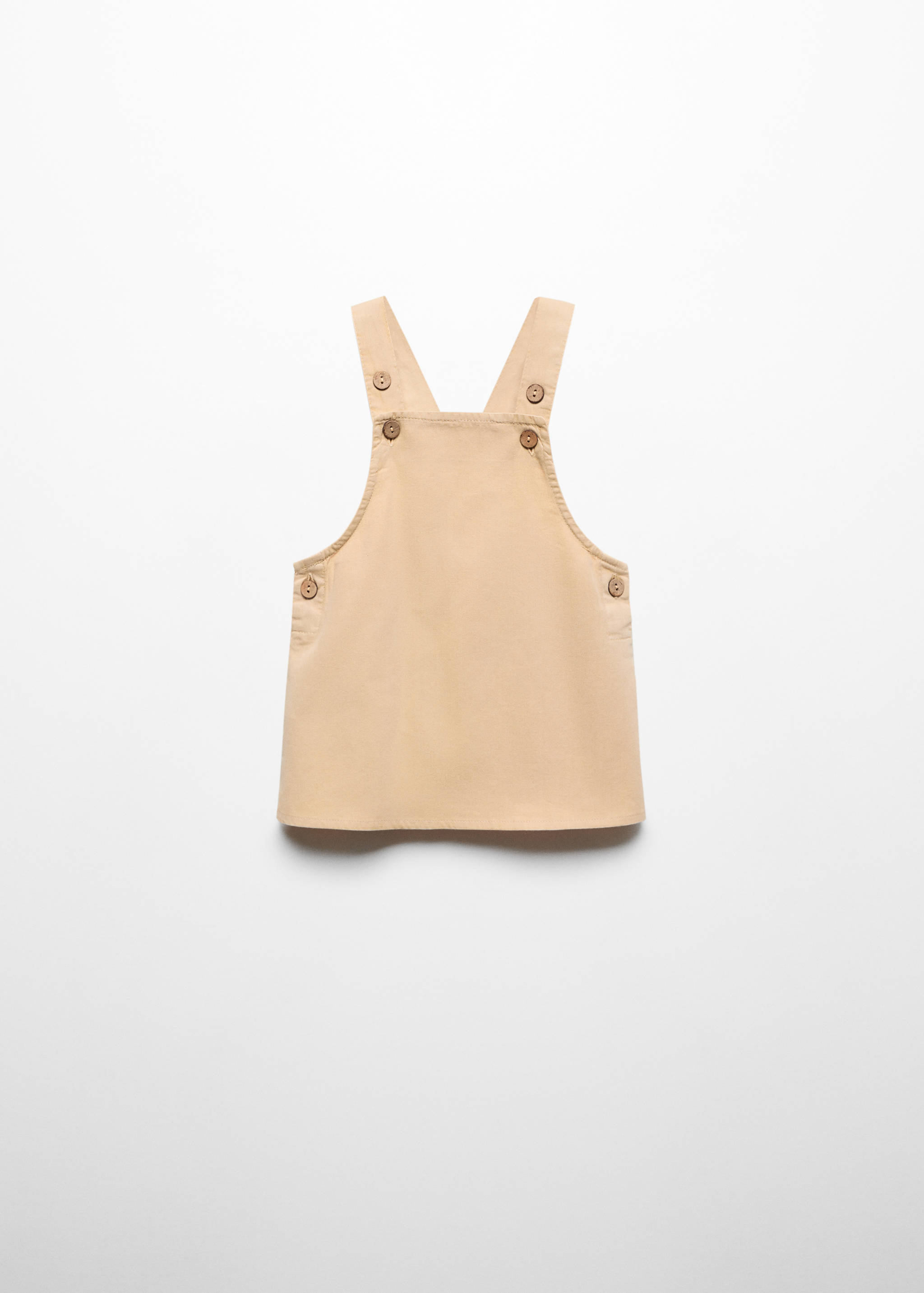 Natural-dye pinafore with buttons - Article without model