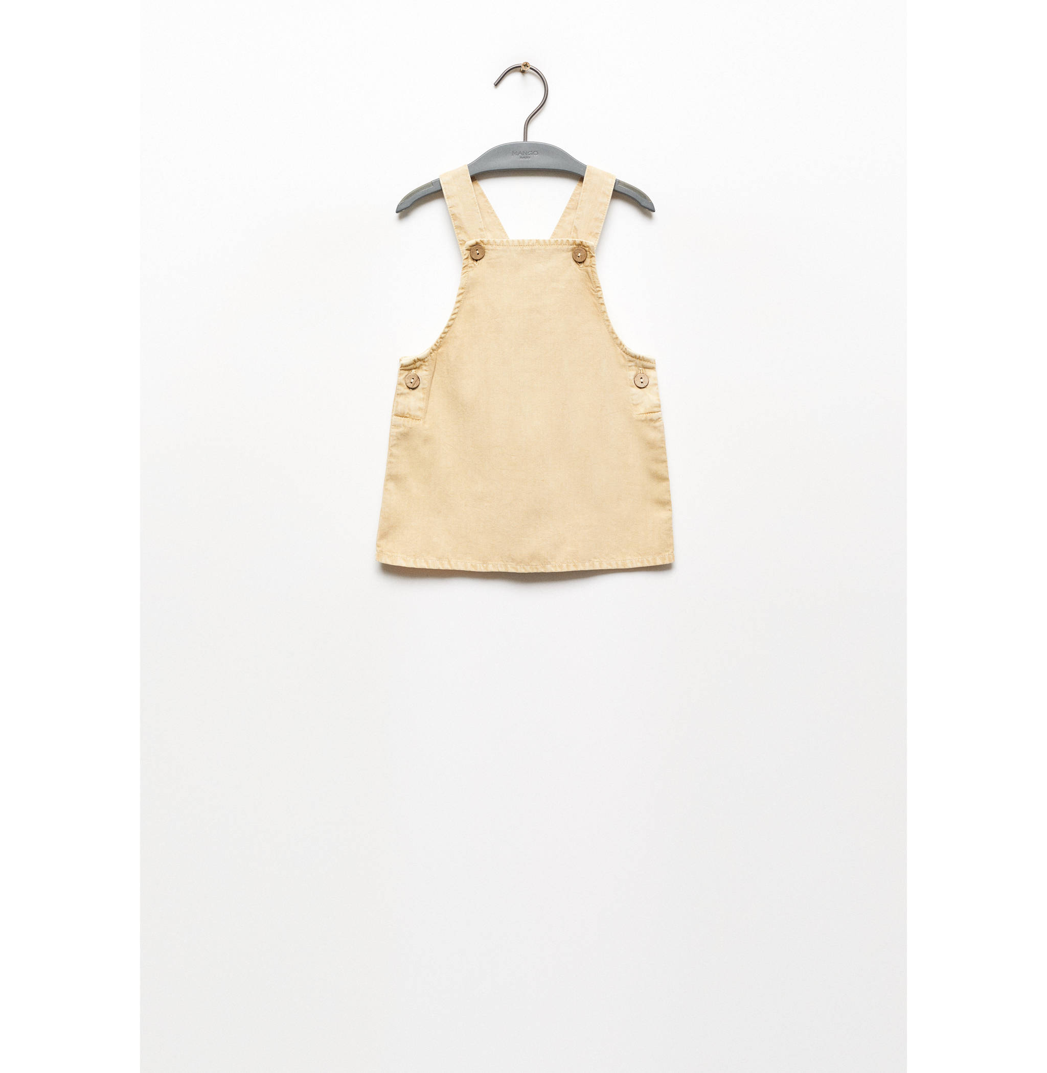 Natural-dye pinafore with buttons - Article without model