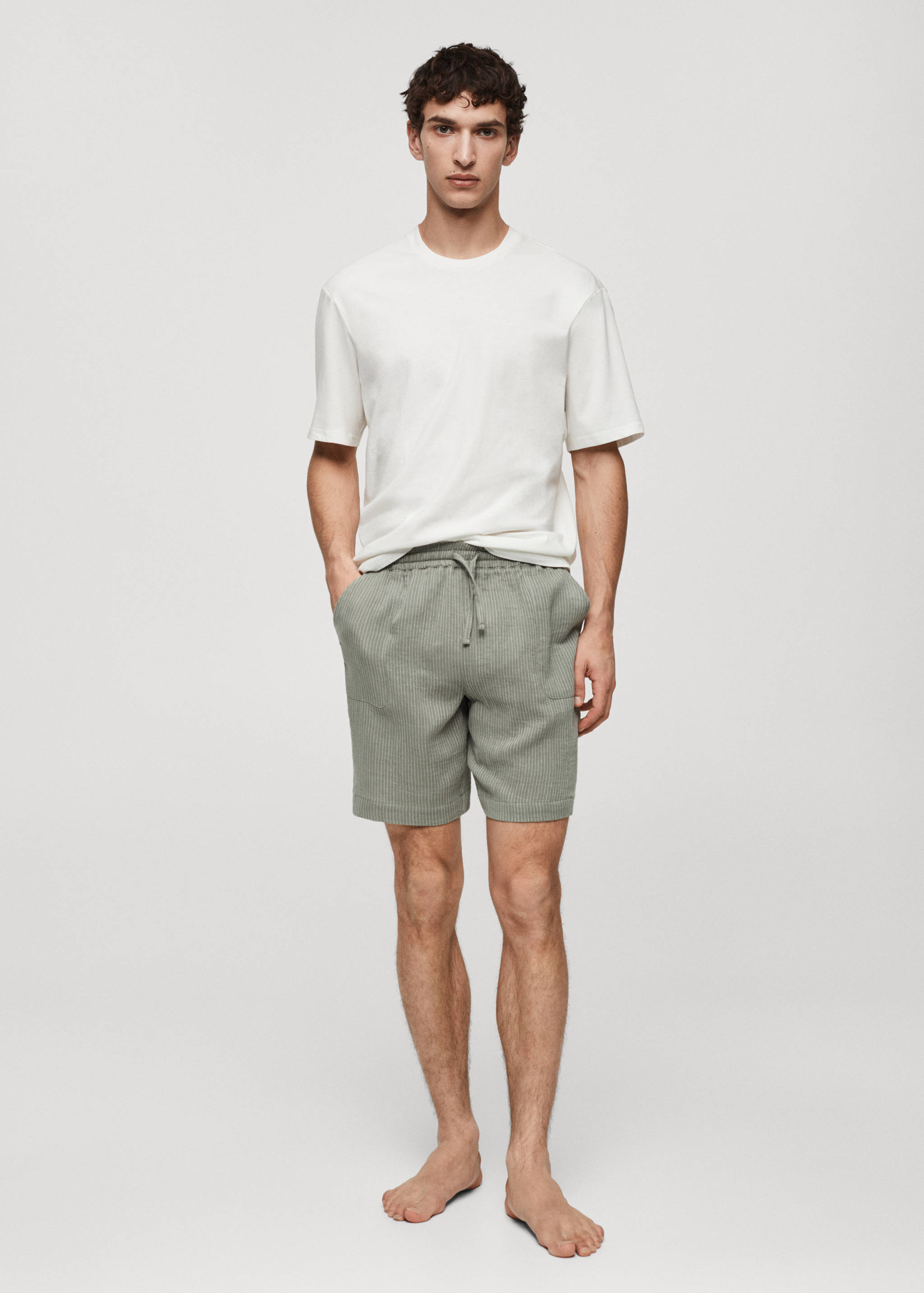 Lot pyjama coton rayures - Plan général