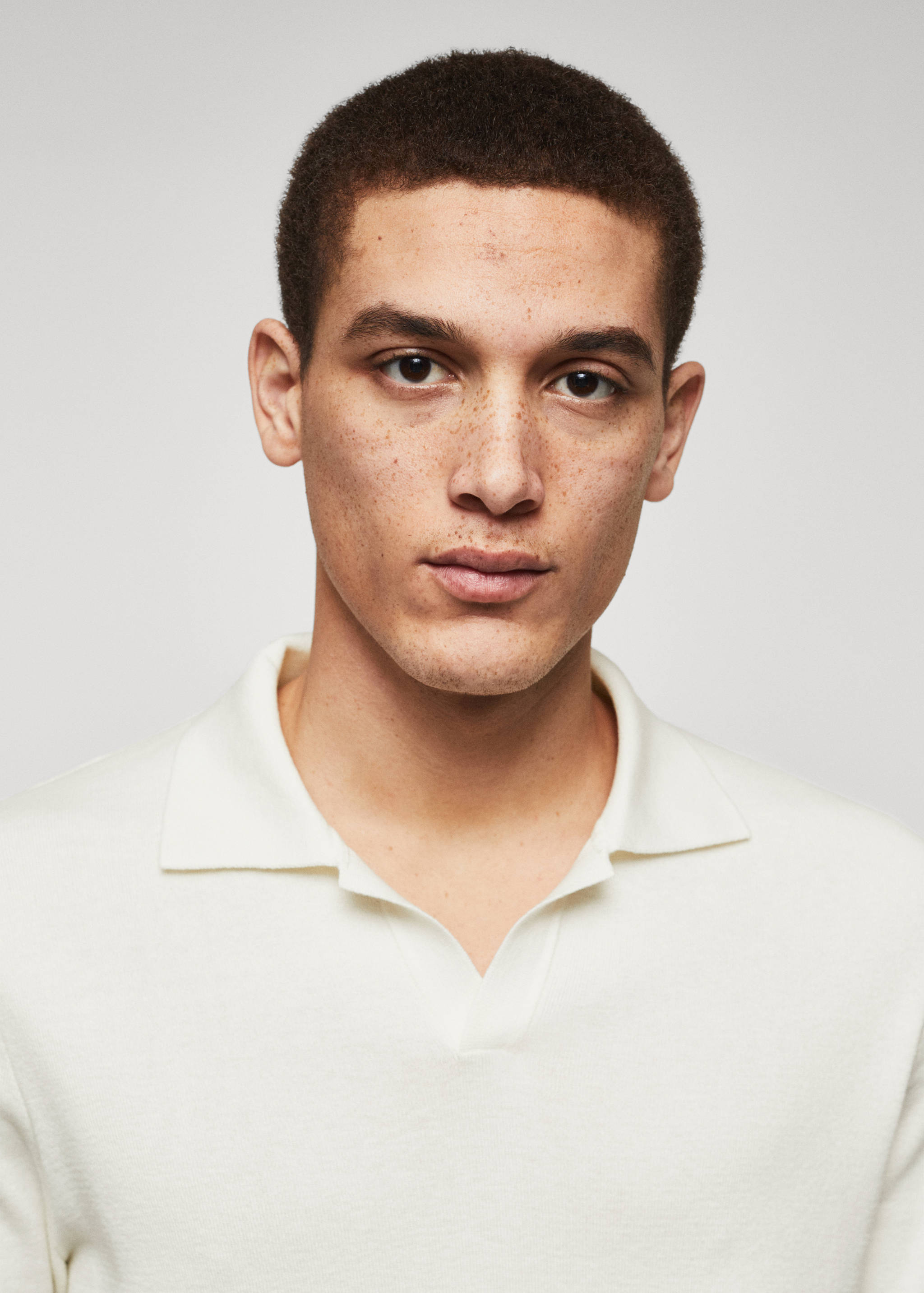Fine-knit polo shirt - Details of the article 1