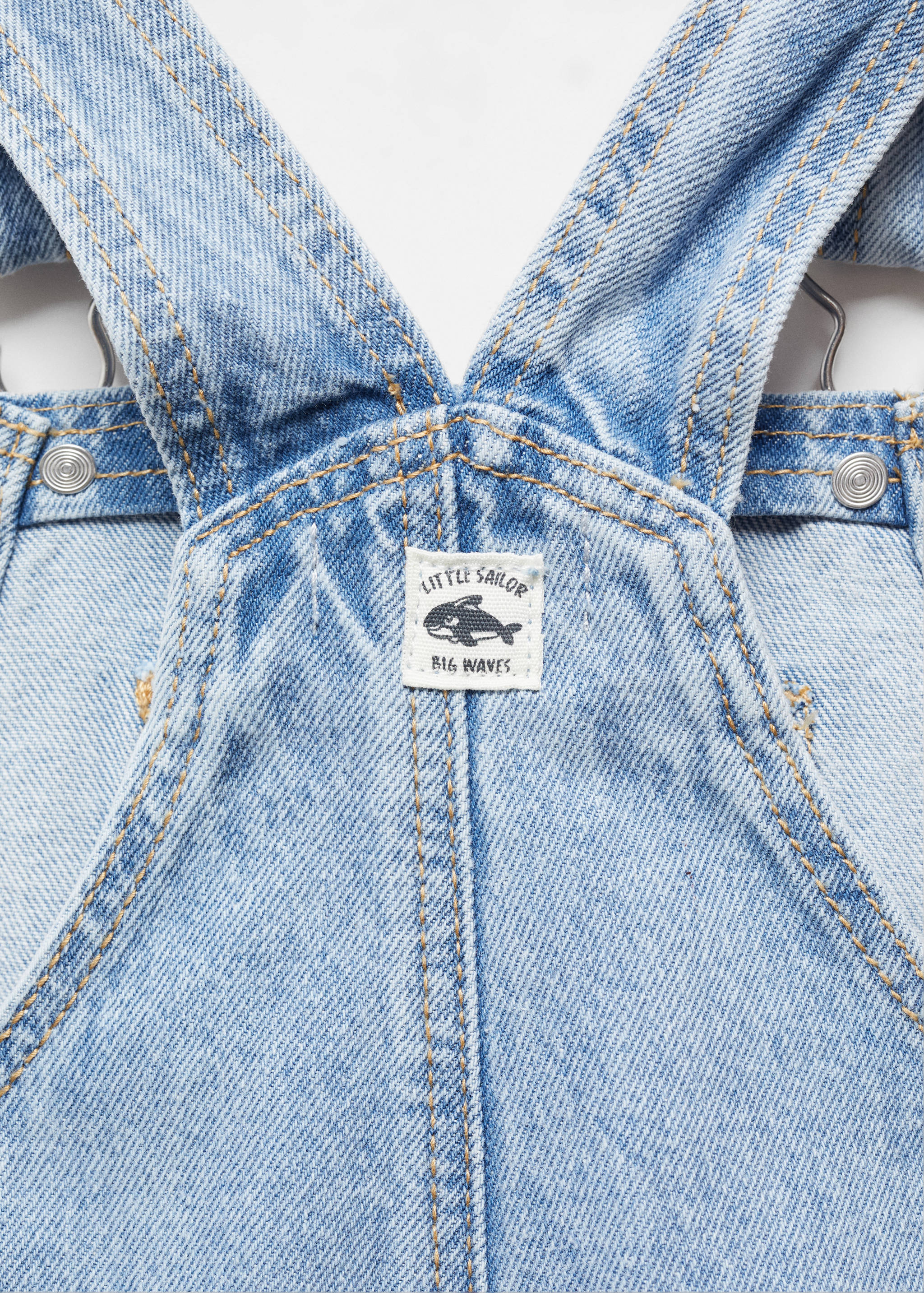 Short denim dungarees - Details of the article 8