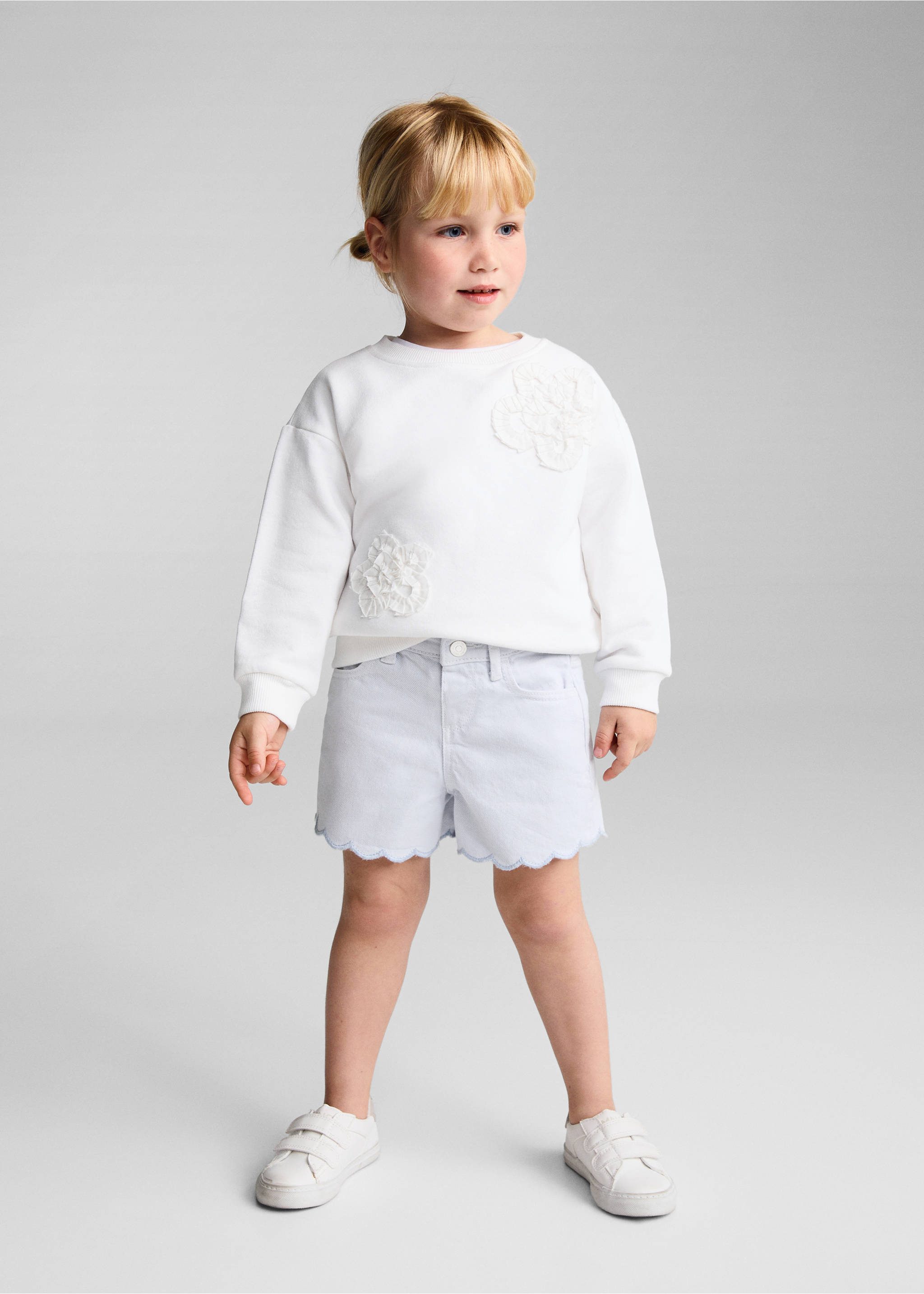 Shorts with wavy hem - General plane, Sky Blue. Ref: 67096028-00.