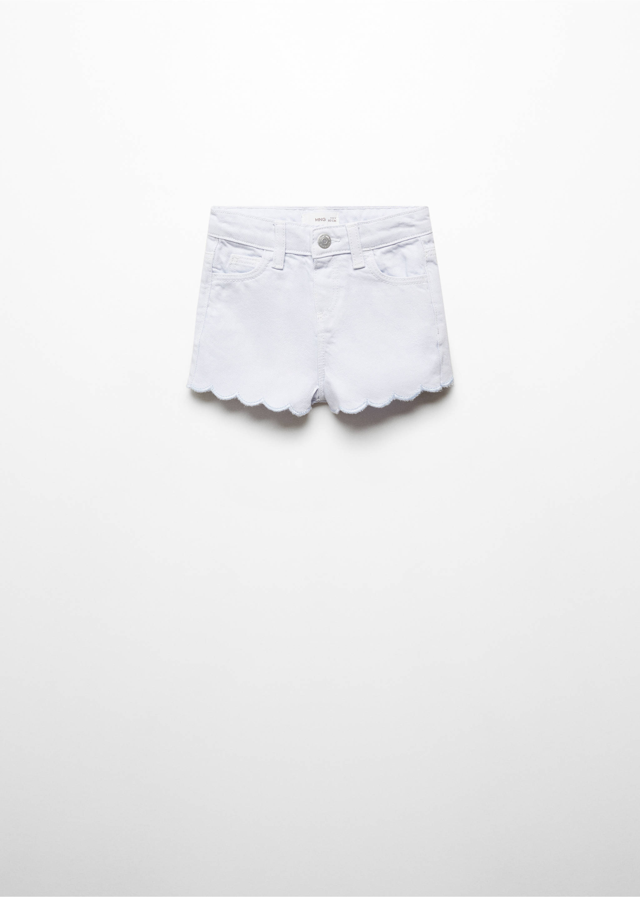 Shorts with wavy hem - Article without model, Sky Blue. Ref: 67096028-00.