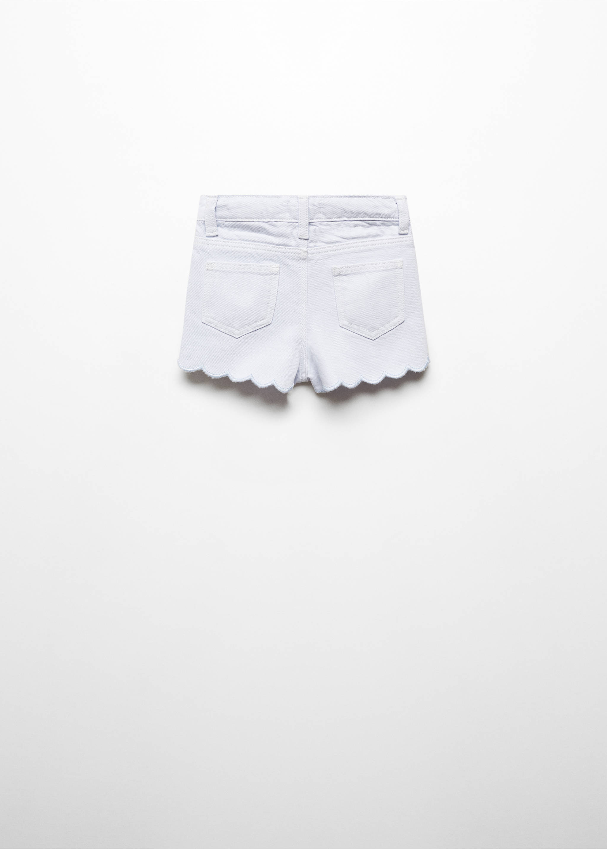 Shorts with wavy hem - Reverse of the article, Sky Blue. Ref: 67096028-00.