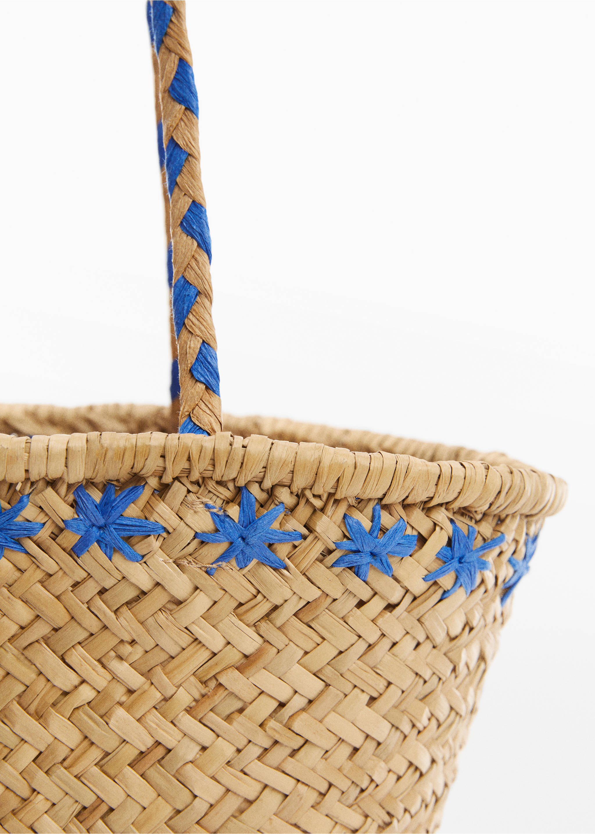 Double strap basket bag - Details of the article 1, Sand. Ref: 67096035-00.