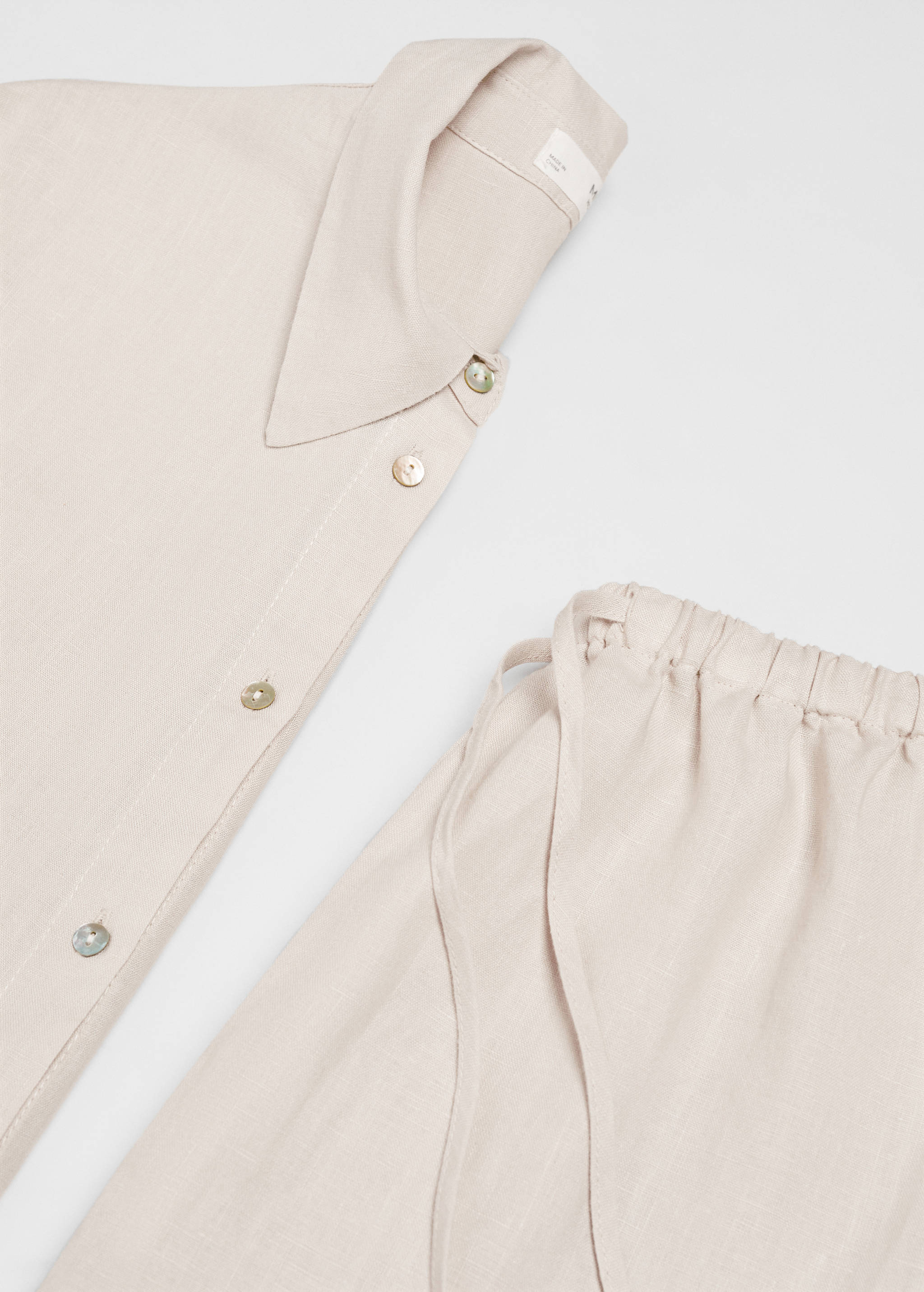 Linen pyjama shorts - Details of the article 8