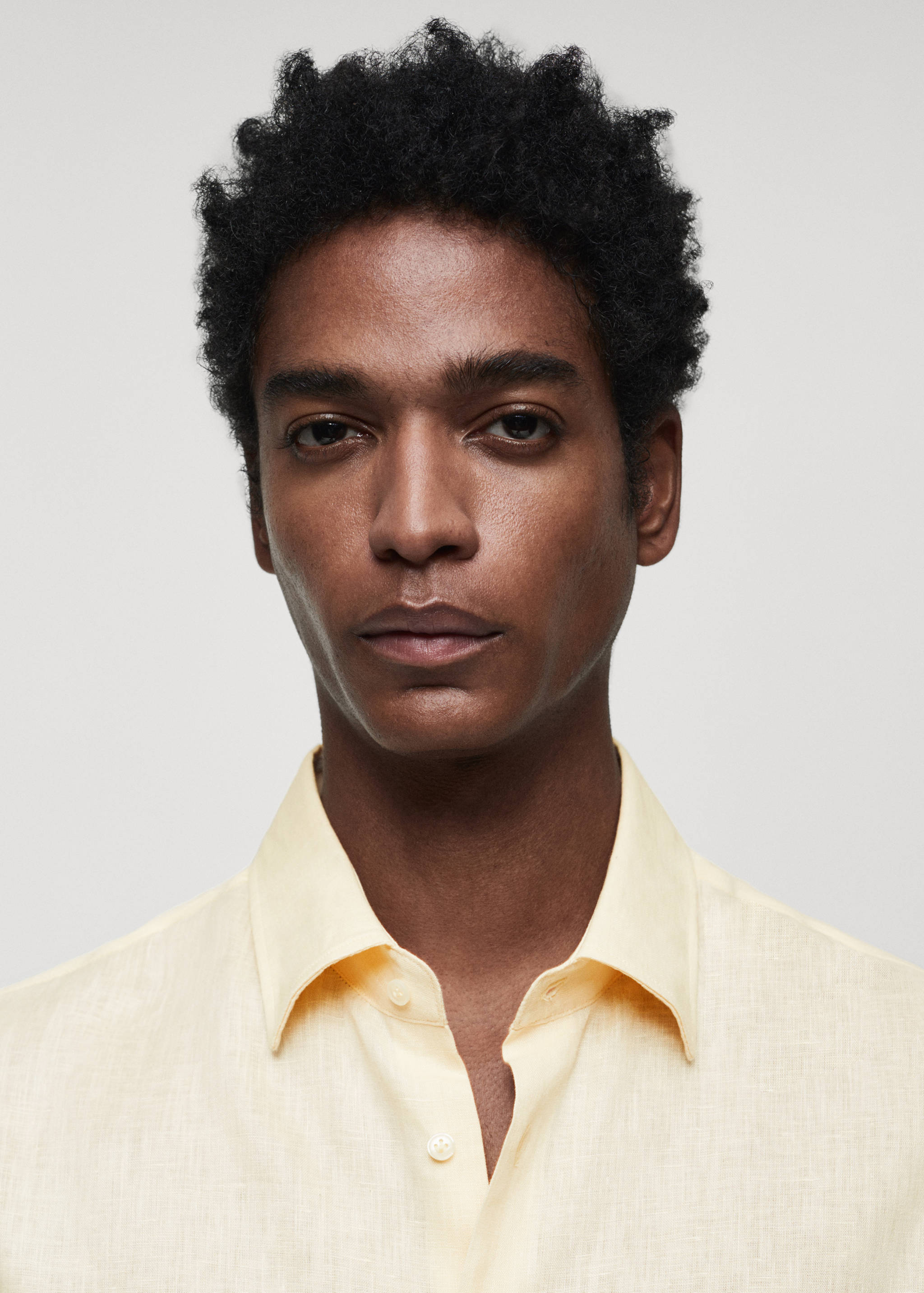 Regular-fit 100% linen shirt - Details of the article 1