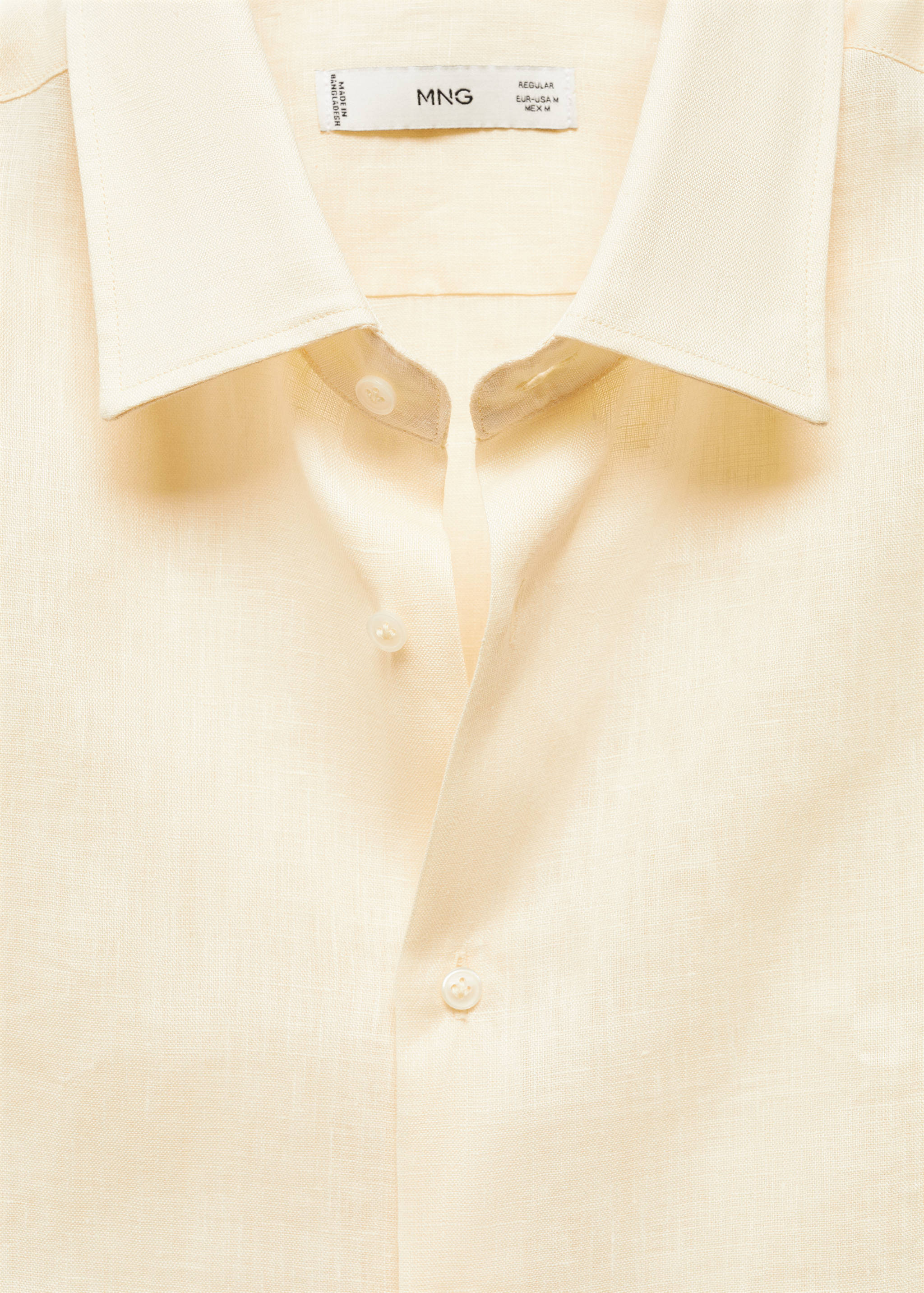 Regular-fit 100% linen shirt - Details of the article 8