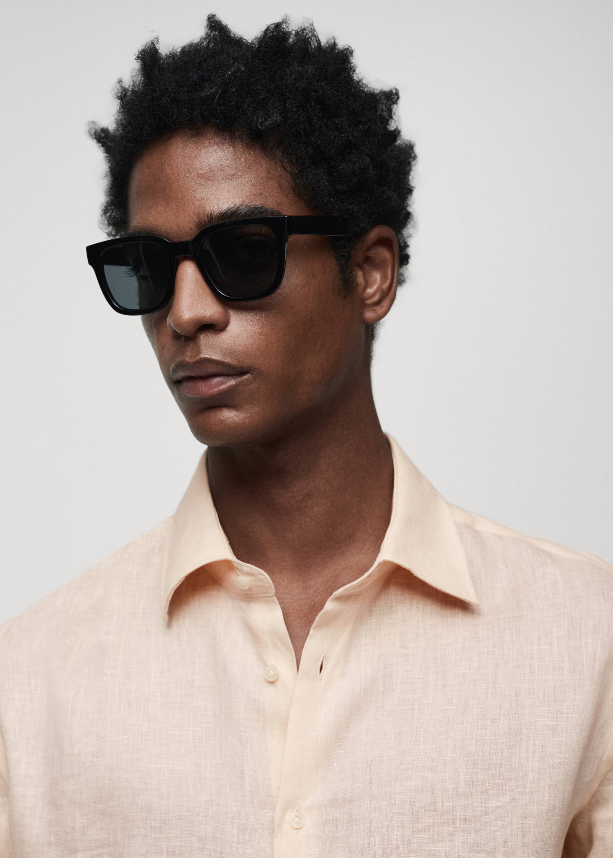 Regular-fit 100% linen shirt - Details of the article 1