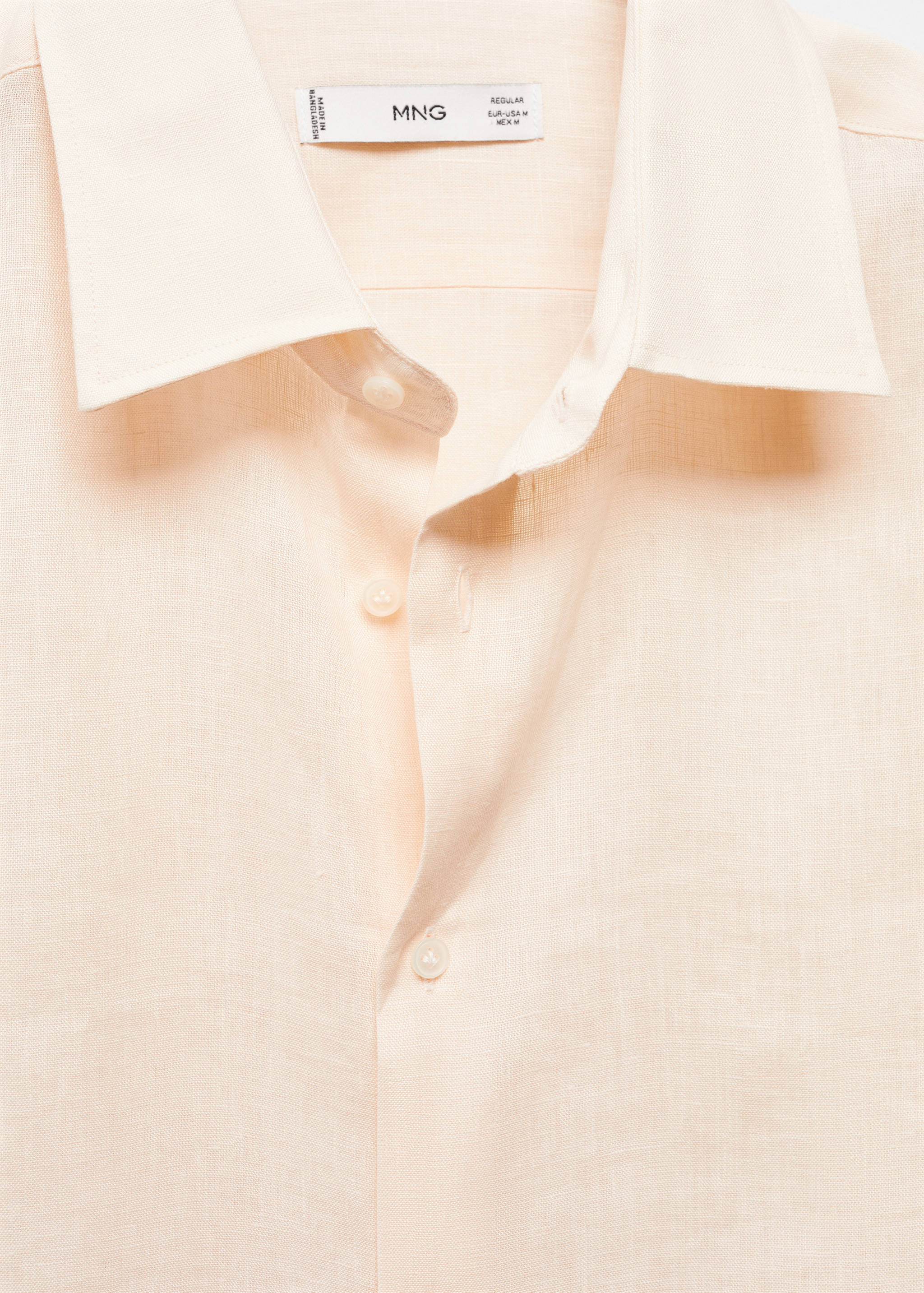 Regular-fit 100% linen shirt - Details of the article 8