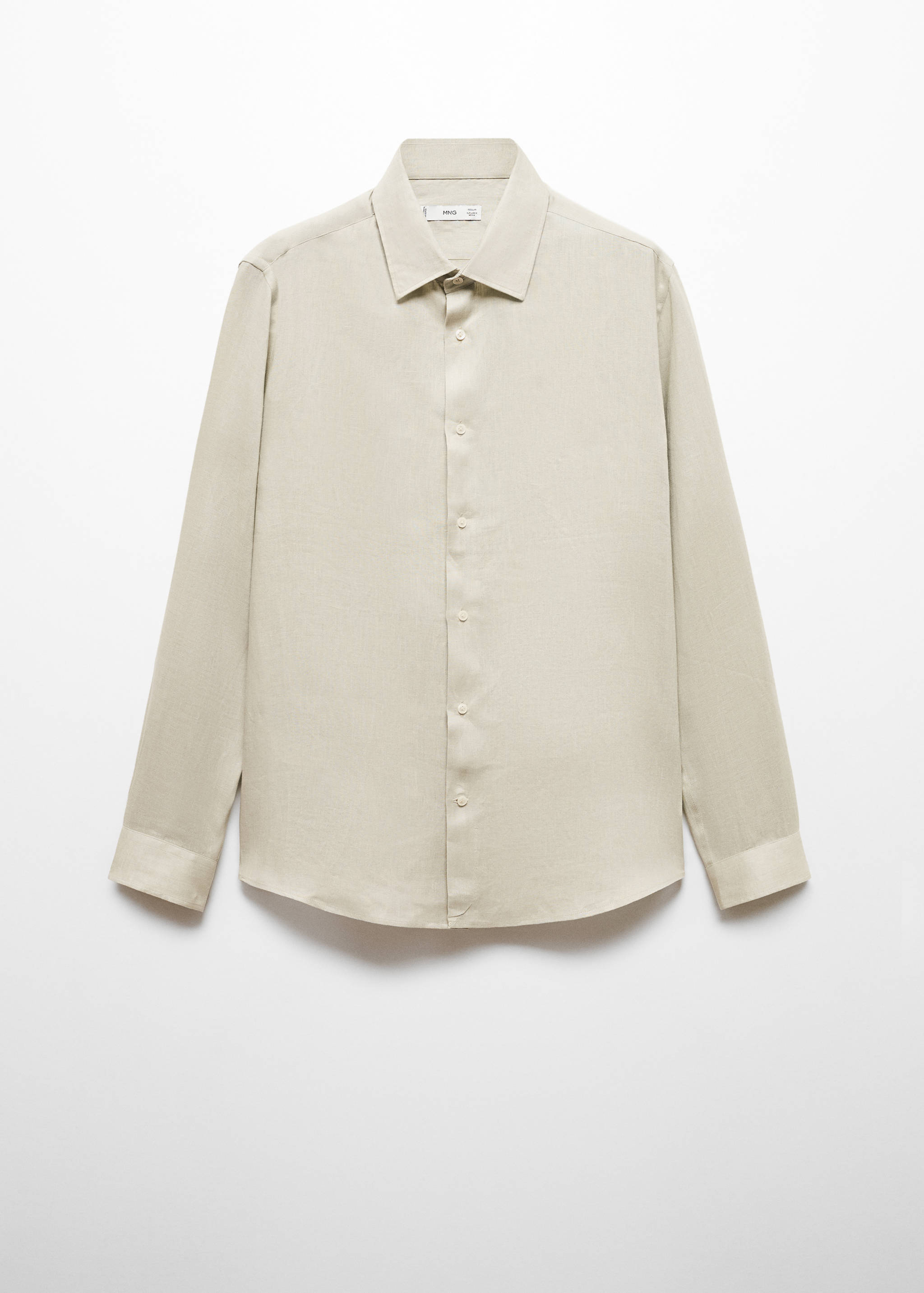 Regular-fit 100% linen shirt - Article without model