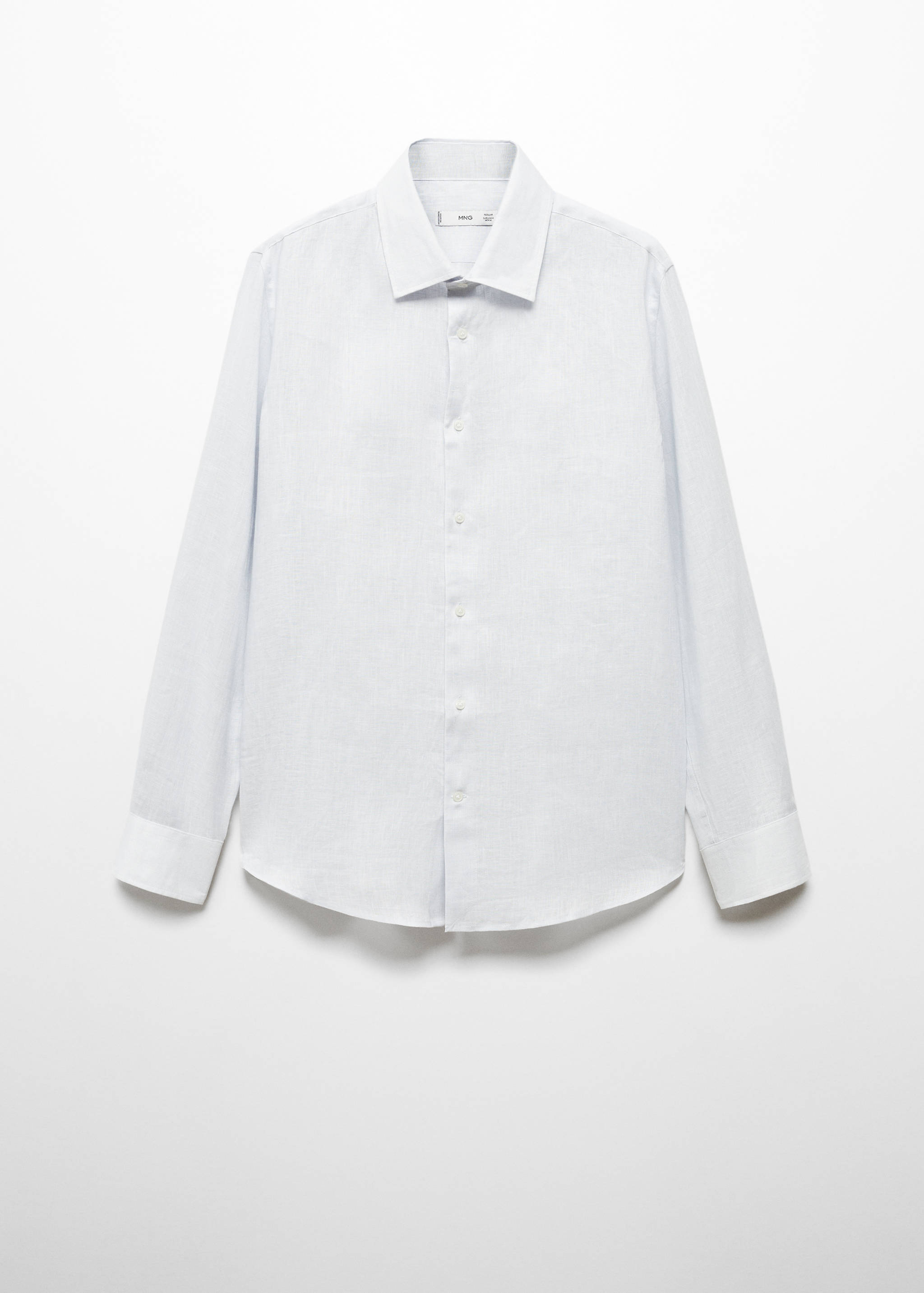 Regular-fit 100% linen shirt - Article without model