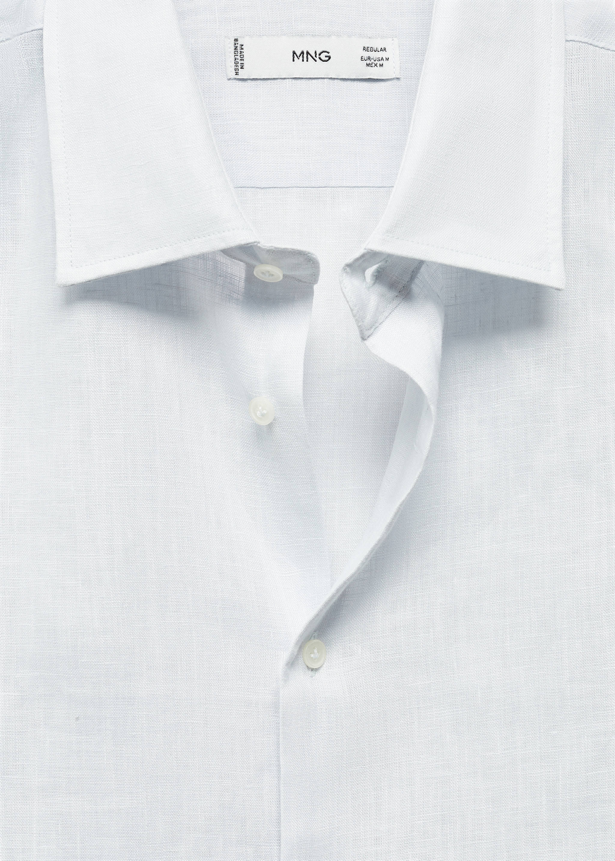 Regular-fit 100% linen shirt - Details of the article 8