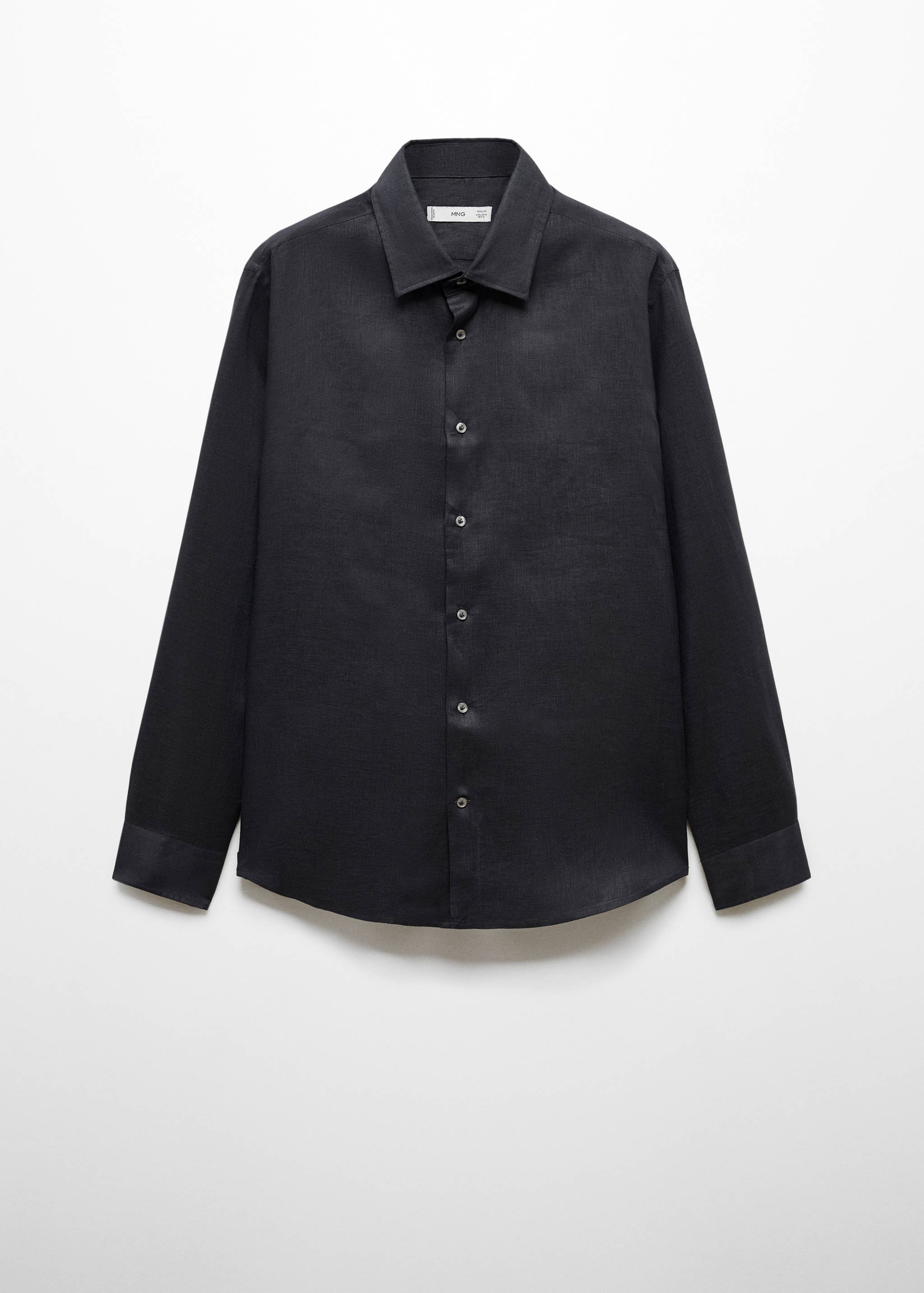 Regular-fit 100% linen shirt - Article without model