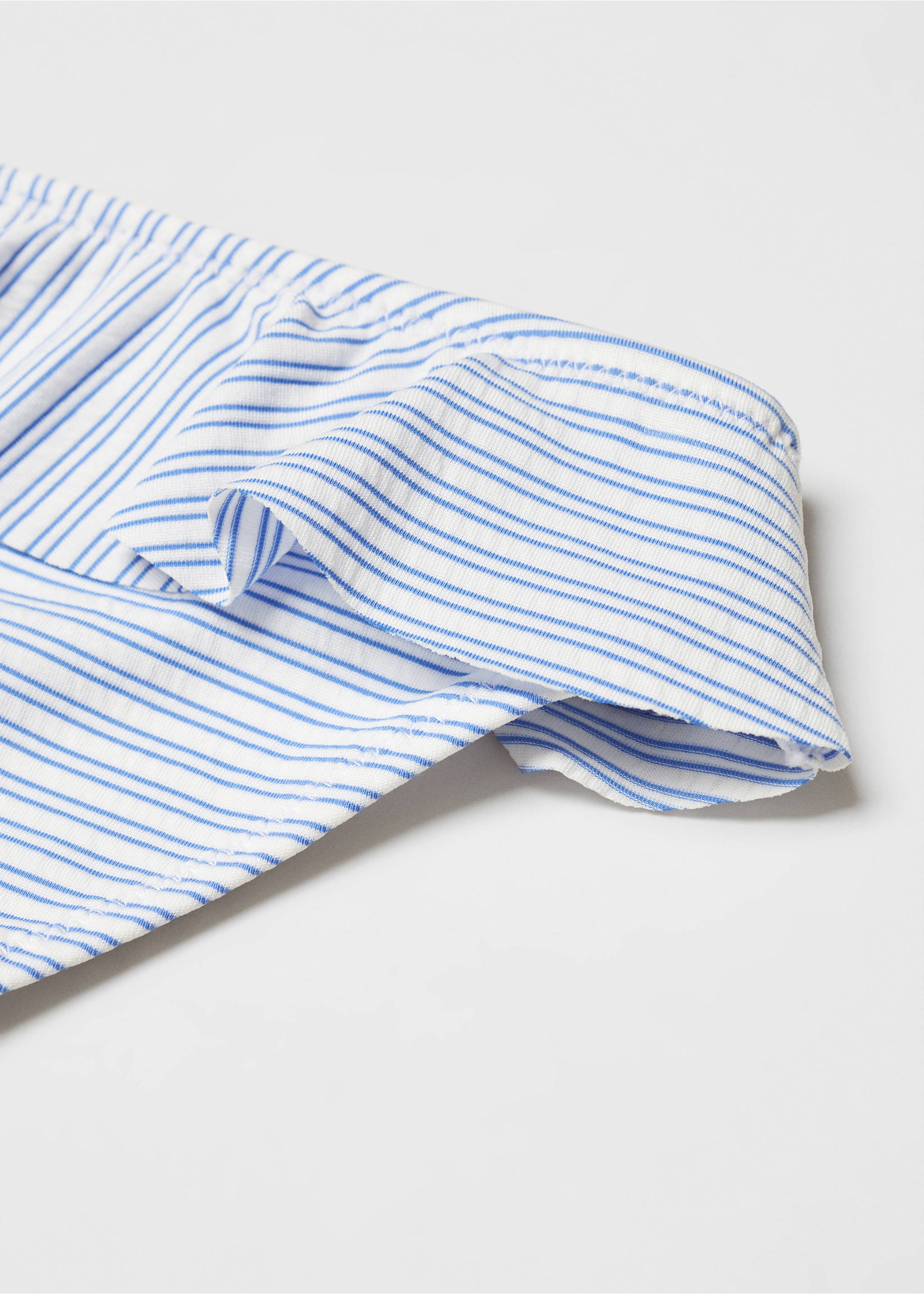 Striped bikini bottom - Details of the article 0, Blue. Ref: 67096325-00.