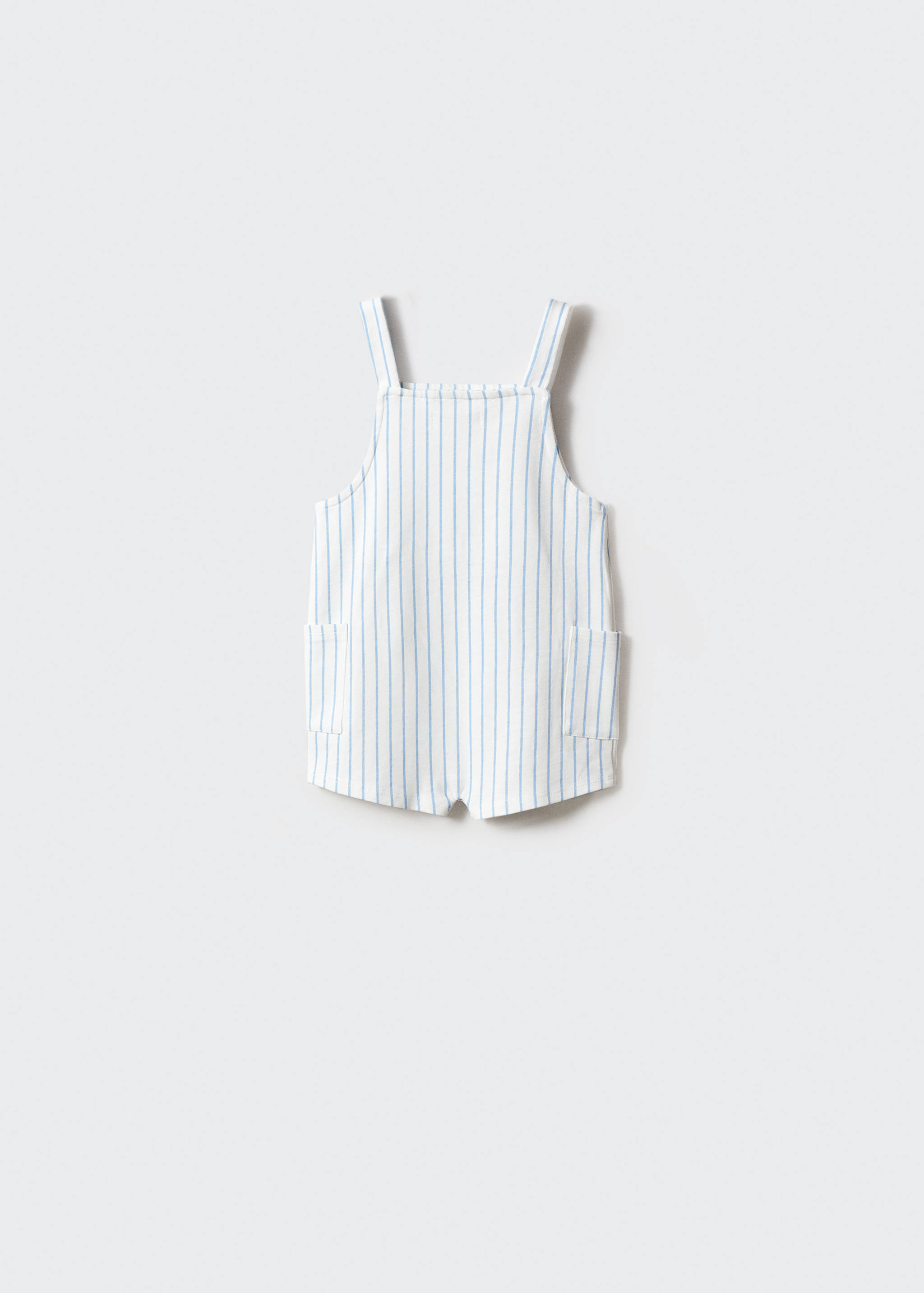 Striped cotton dungarees - Reverse of the article