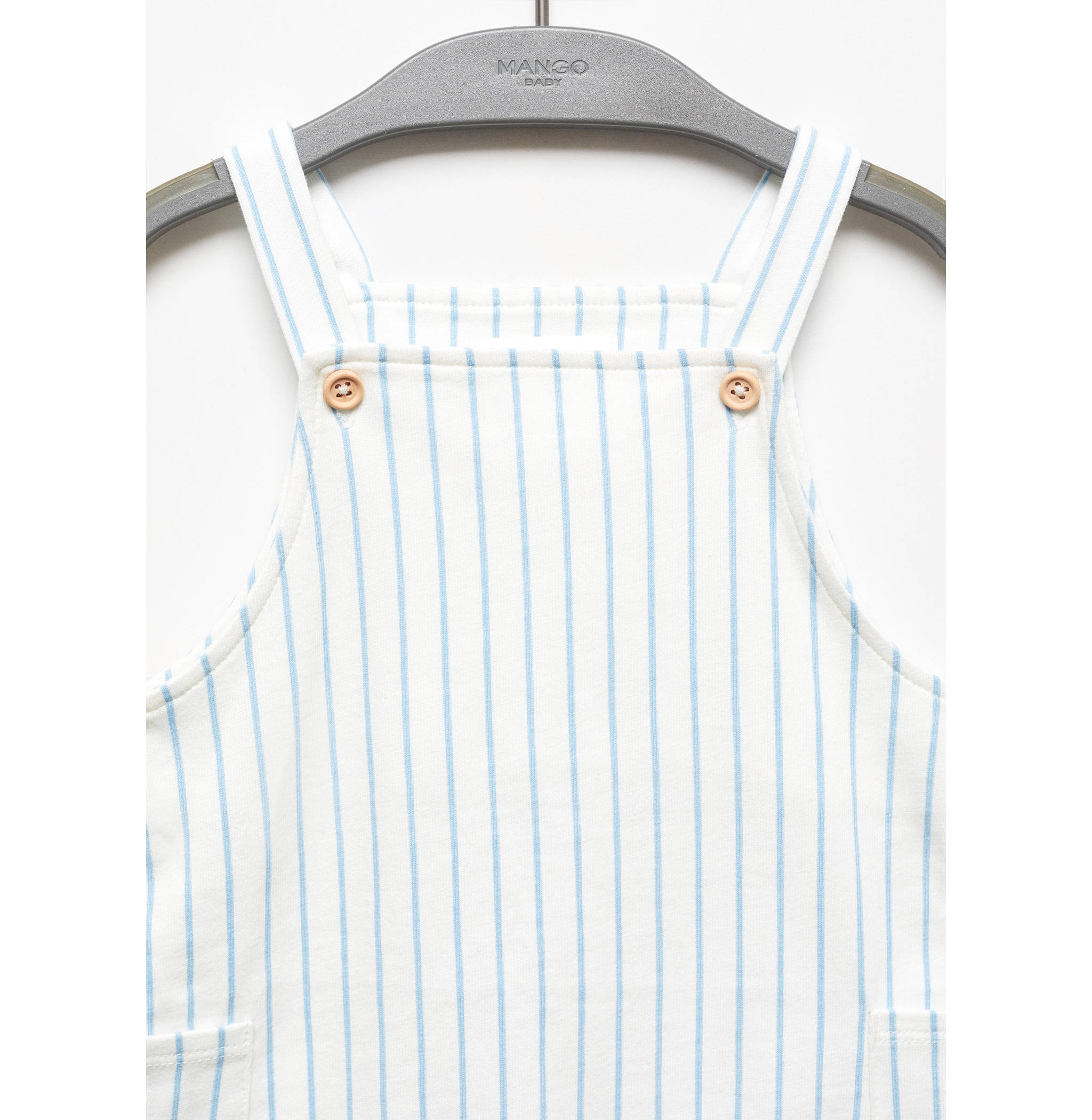 Striped cotton dungarees - Details of the article 8