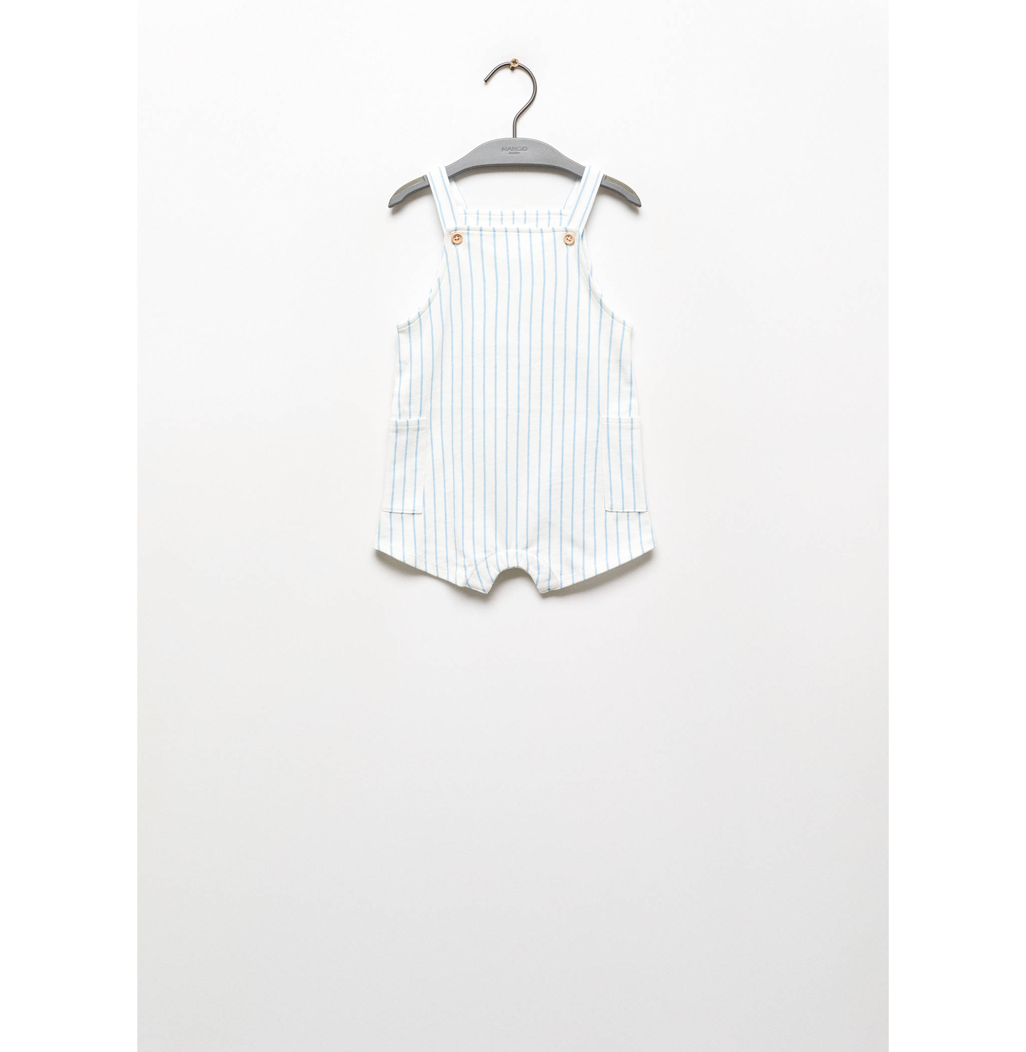 Striped cotton dungarees - Article without model