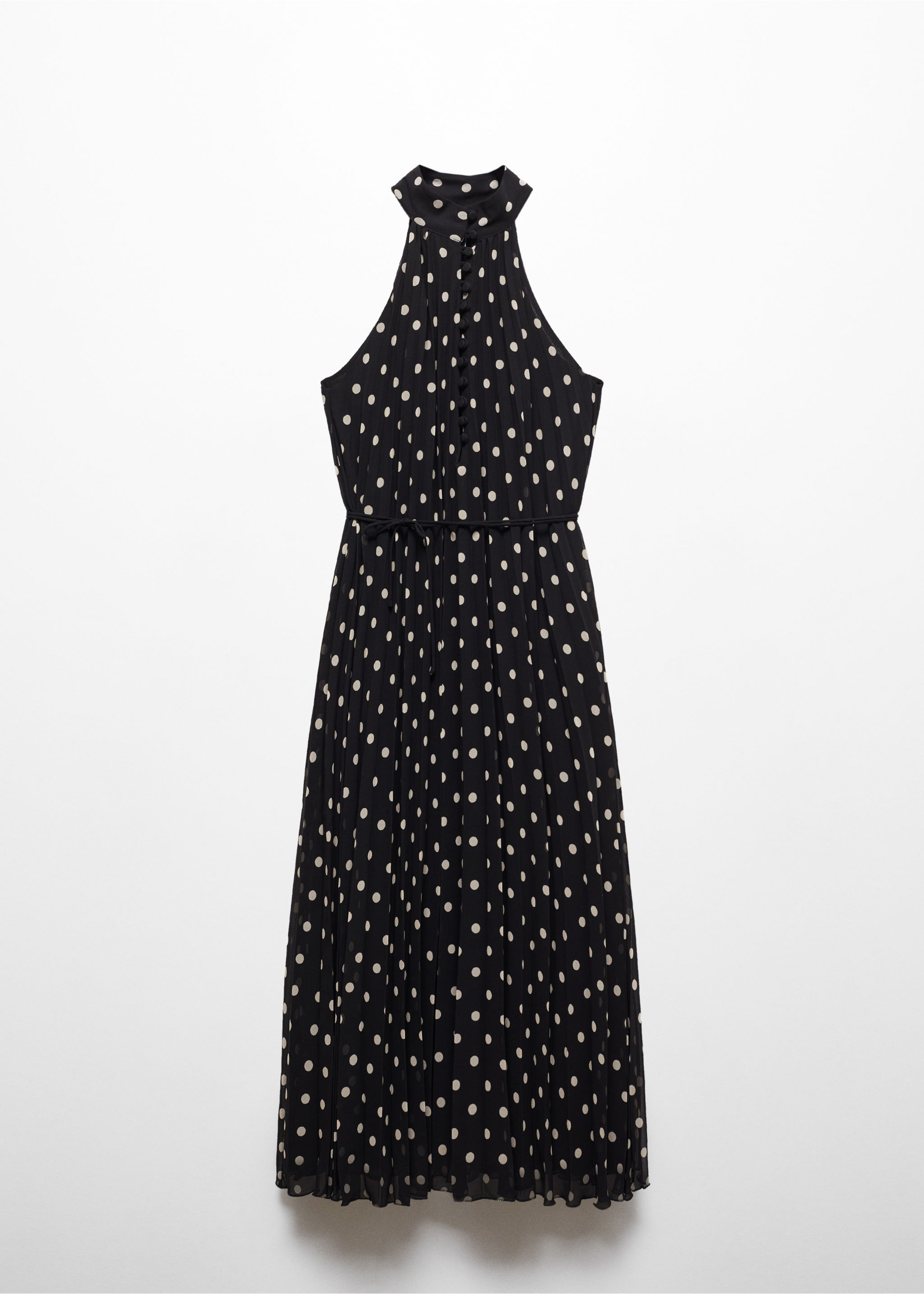 Polka-dot pleated dress - Article without model