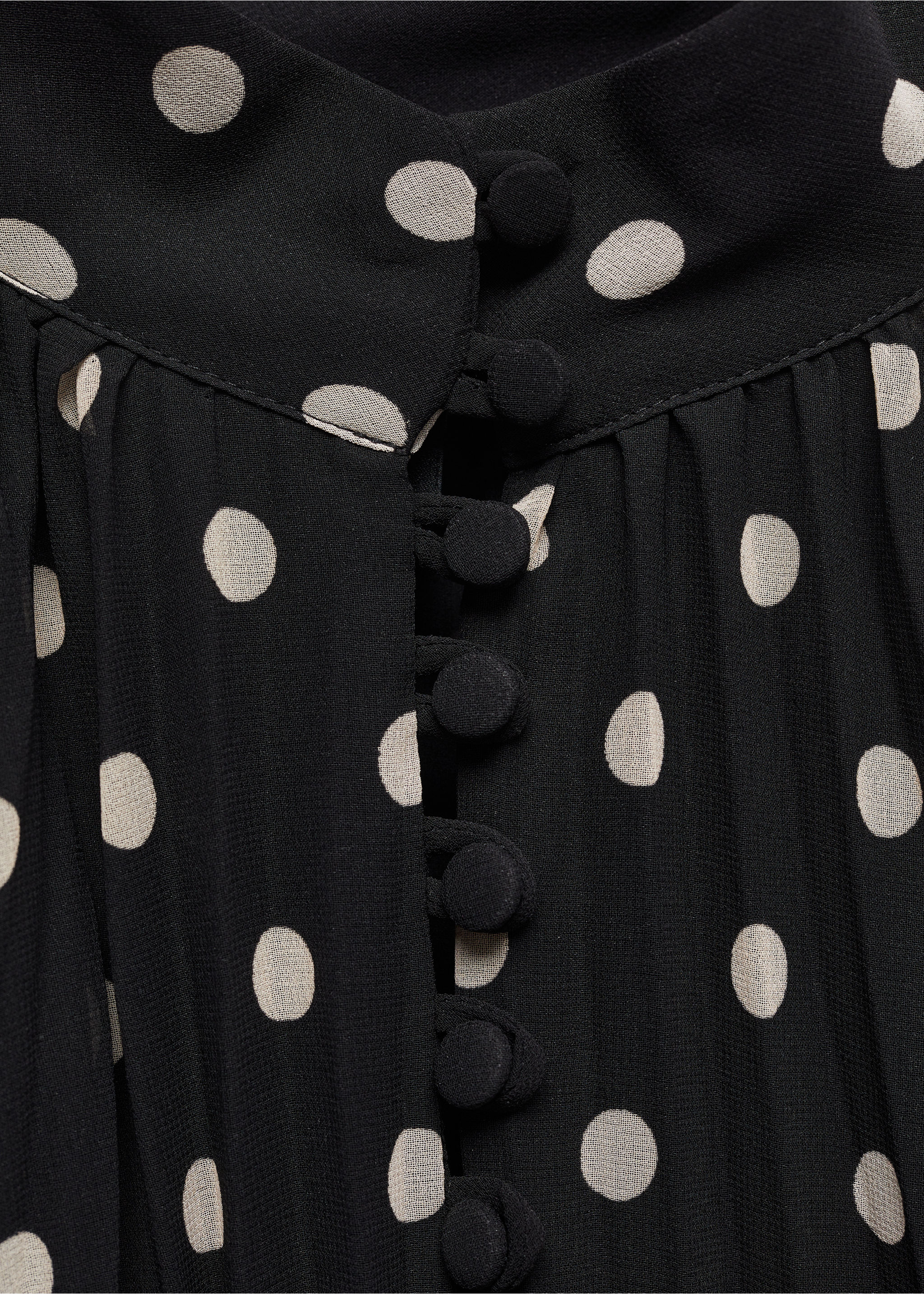 Polka-dot pleated dress - Details of the article 8