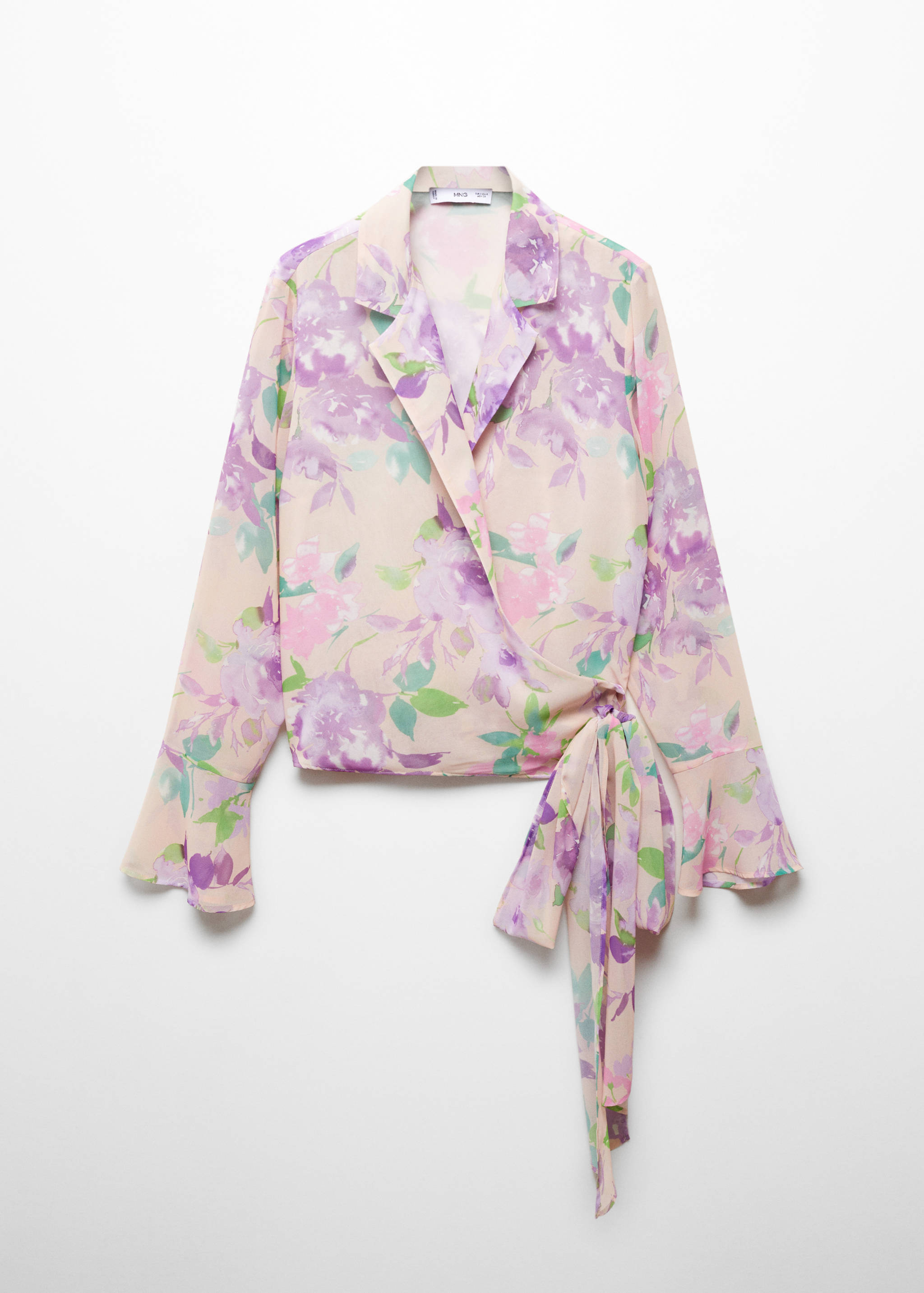 Blouse cache-cœur en imprimé fleuri - Article sans modèle