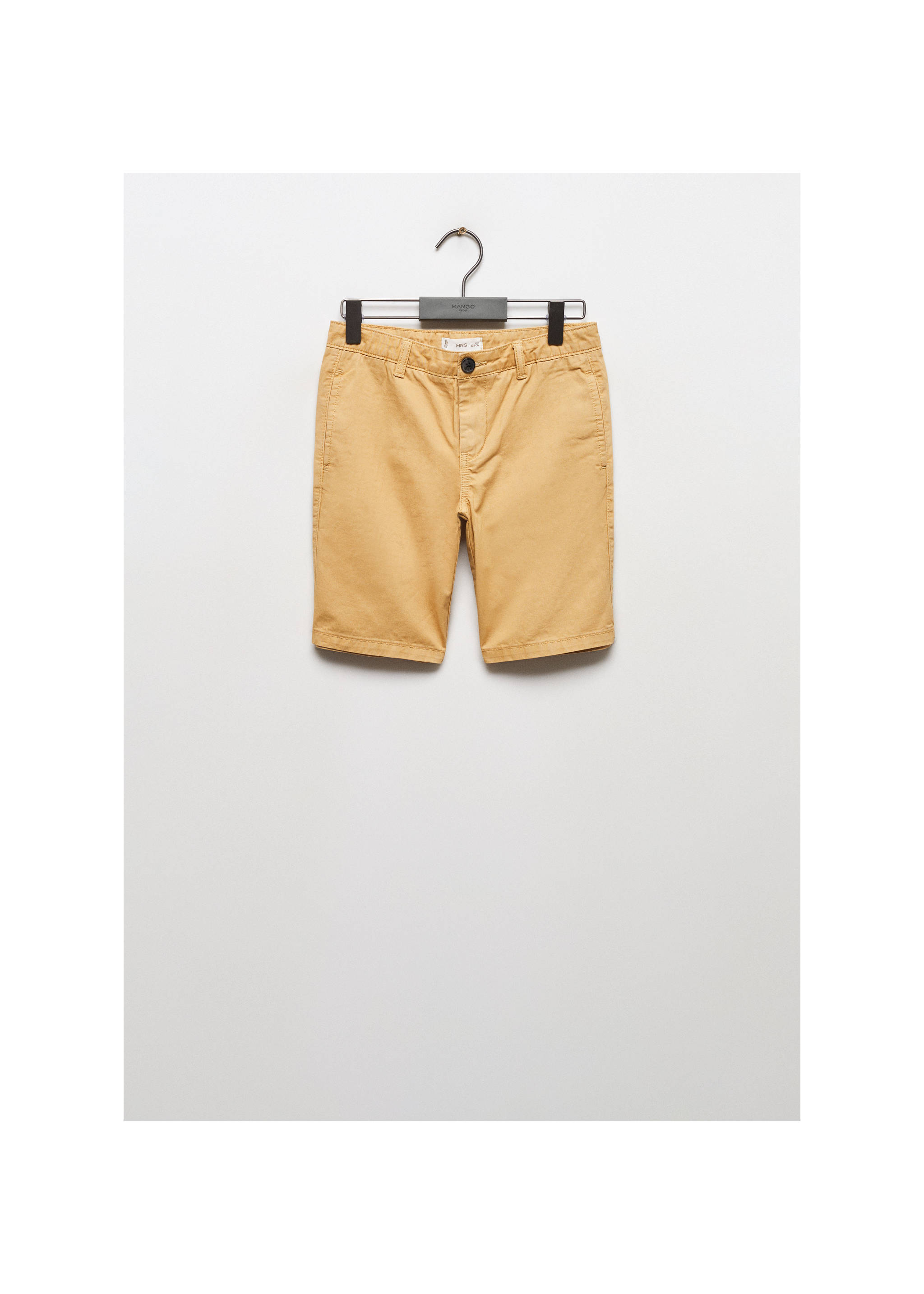 Bermudes slim fit xinesos cotó - Article sense model, Mostassa. Ref: 67096728-00.