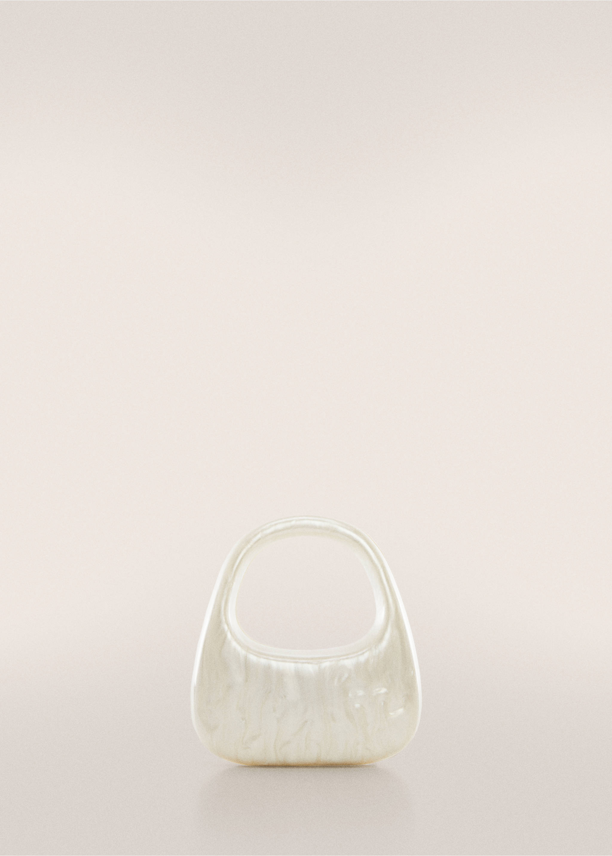 Pochette à effet perlé - Article sans modèle, Ivoire. Ref: 67096745-00.