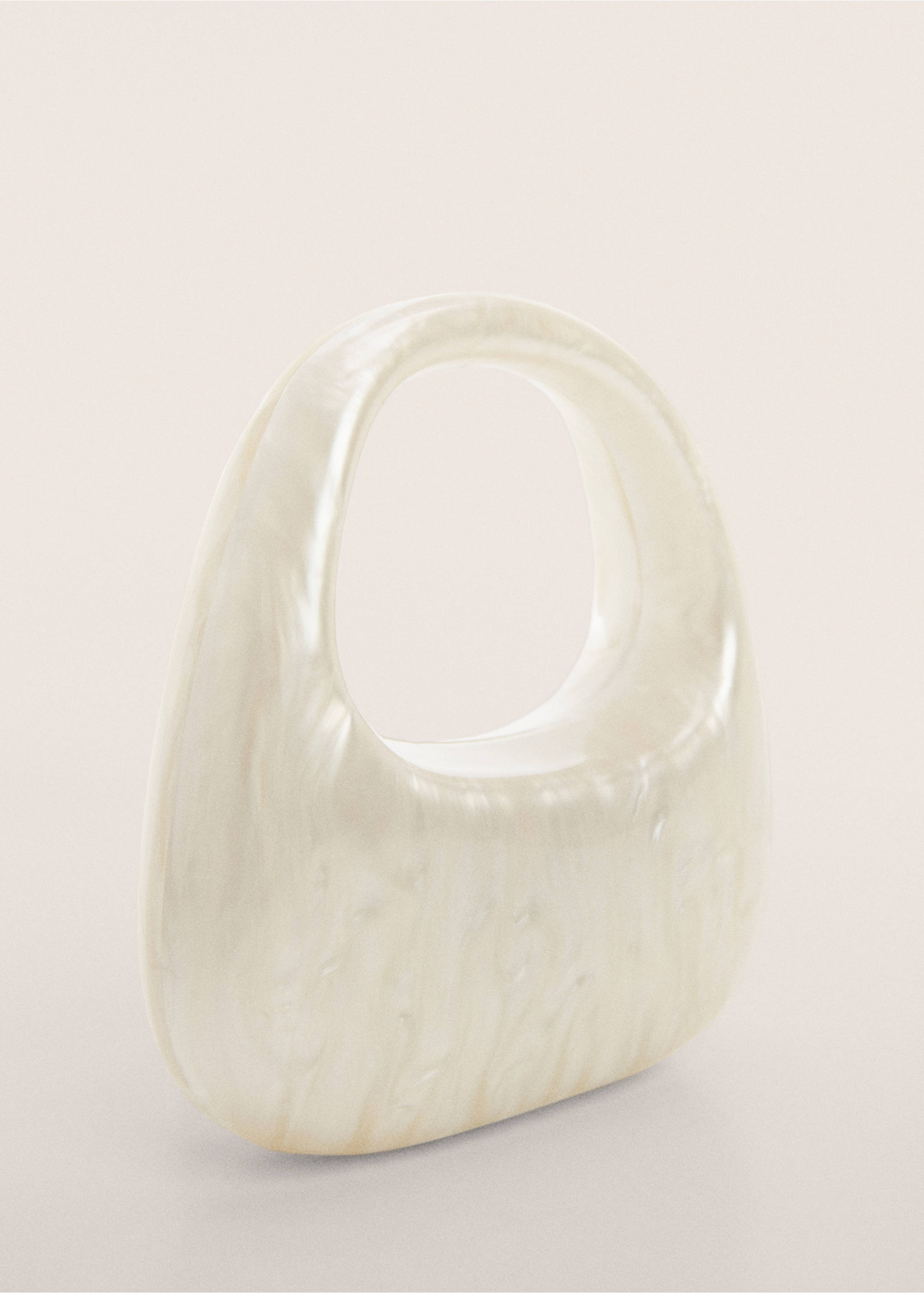 Pochette à effet perlé - Plan moyen, Ivoire. Ref: 67096745-00.