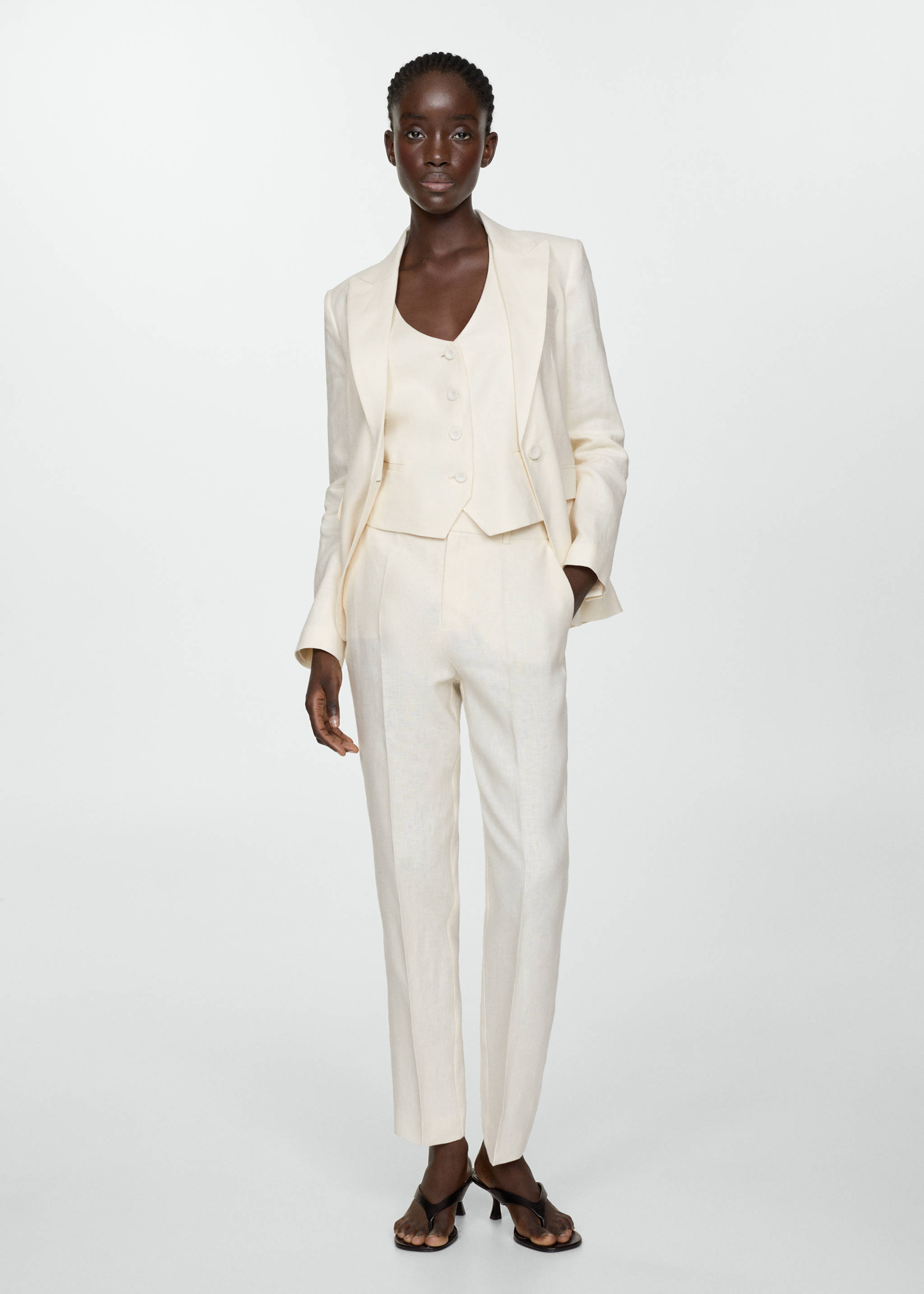 Linen suit trousers - General plane