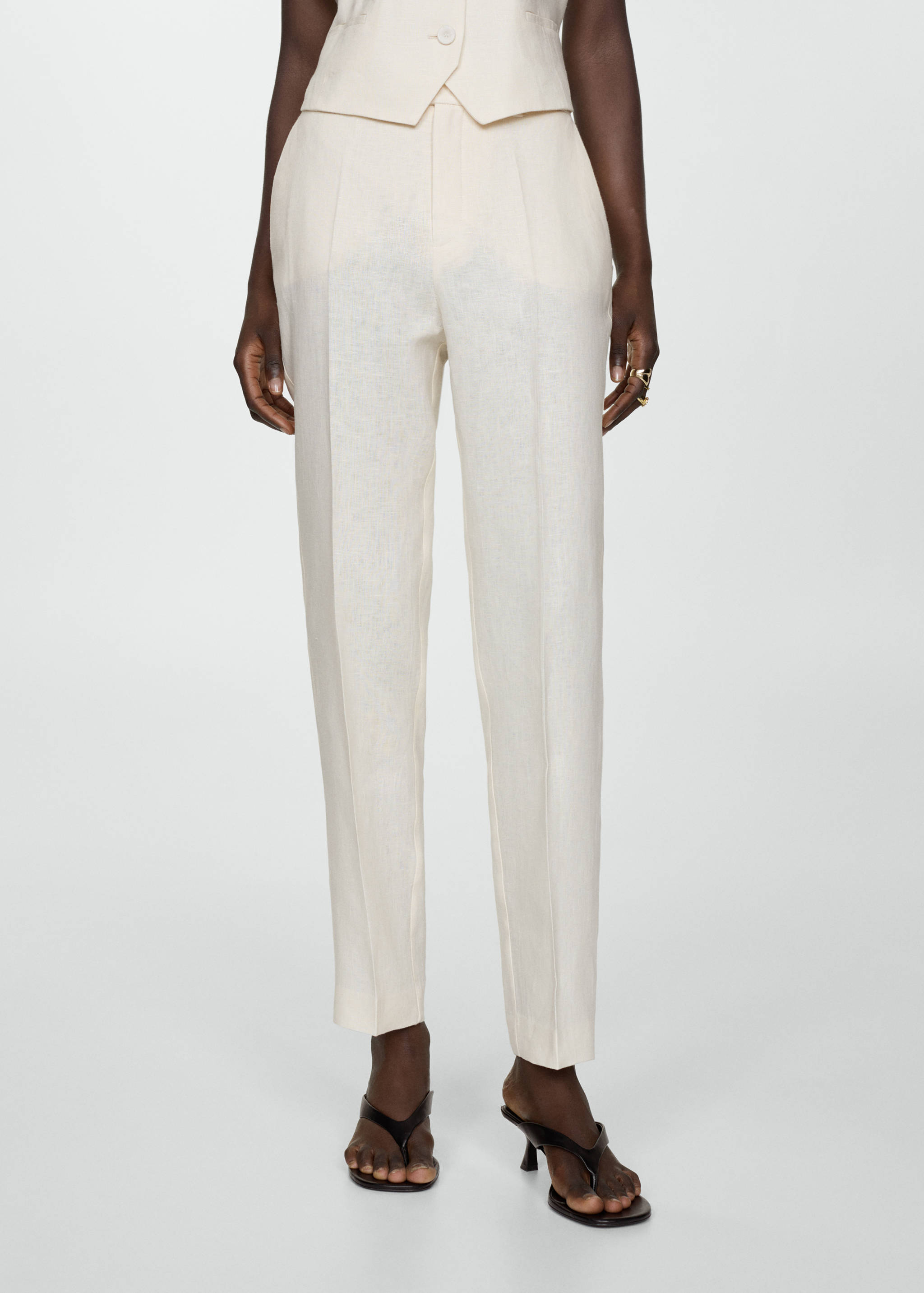 Linen suit trousers - Medium plane