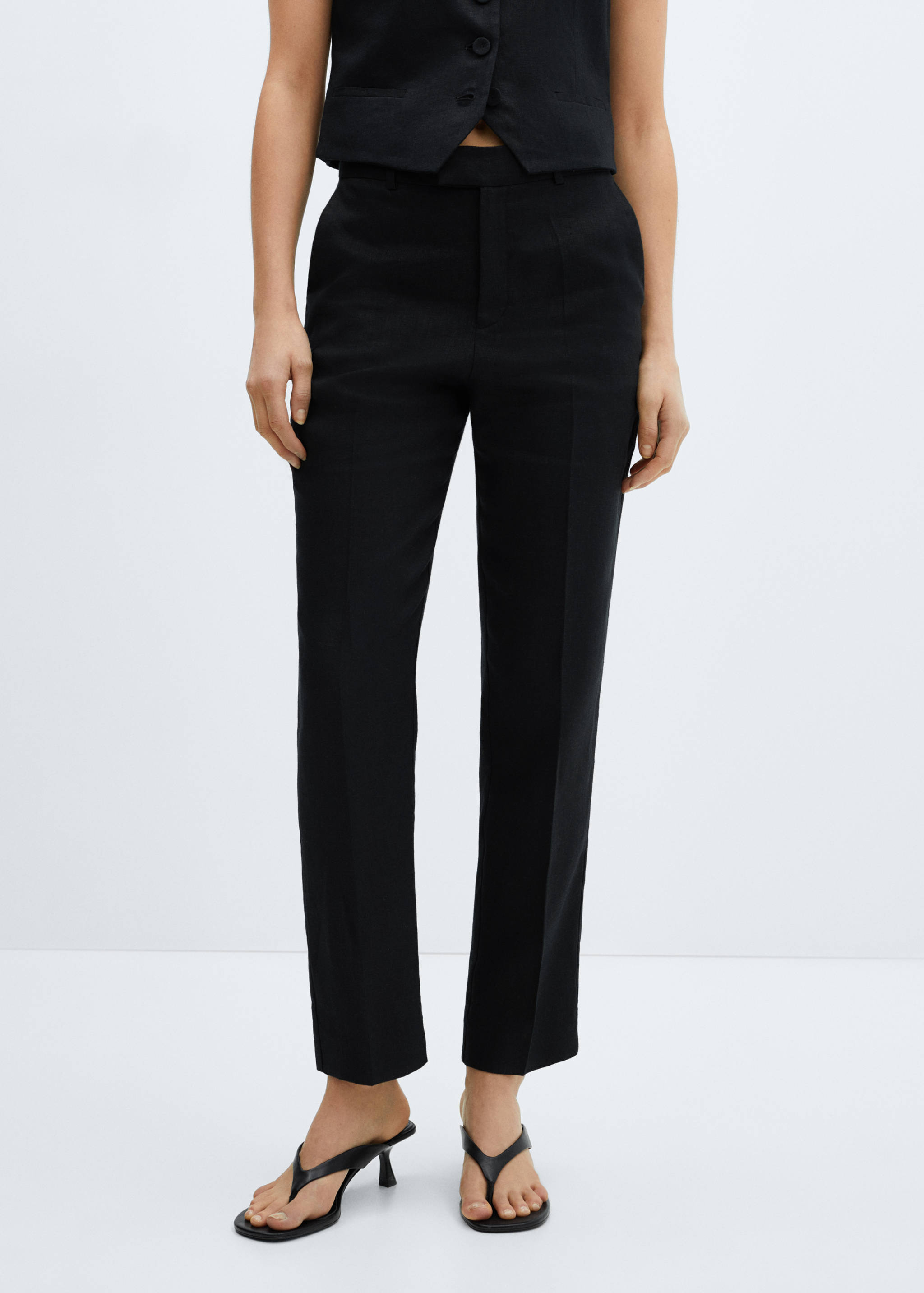 Linen suit trousers - Medium plane