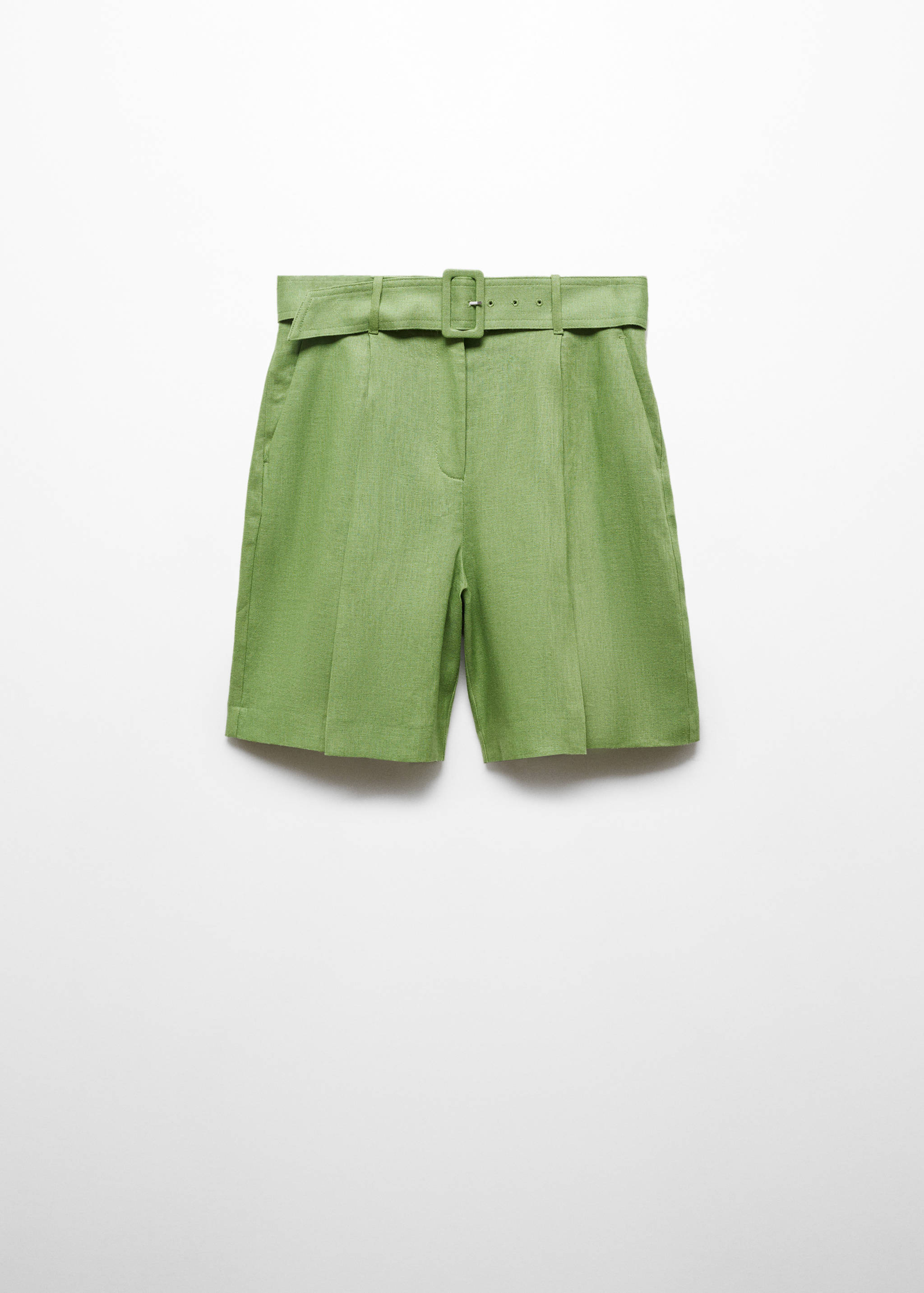 Leinen-Bermudashorts mit Gürtel - Artikel ohne Model