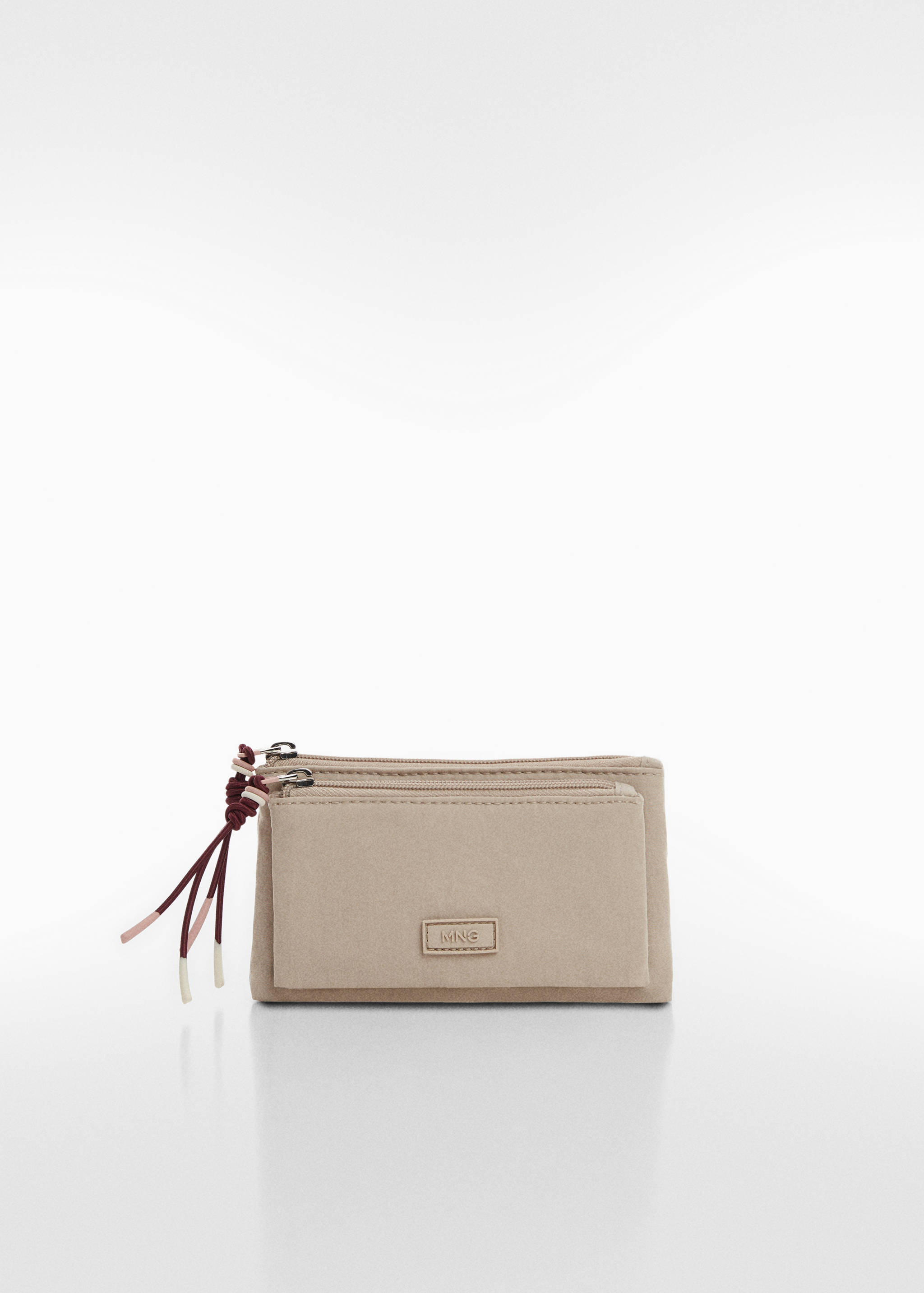 Double-compartment coin purse with logo - Article without model